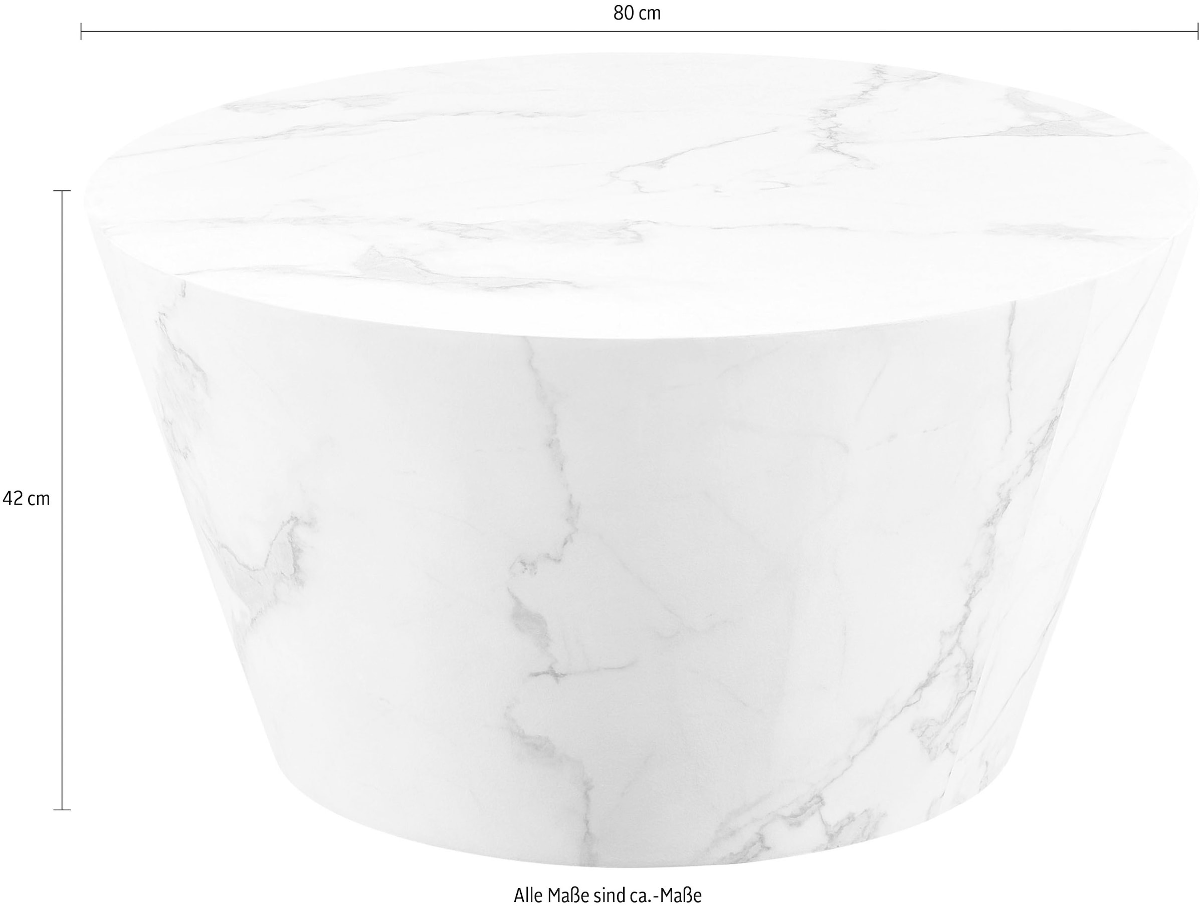 SalesFever Couchtisch, (1 St.), foliert in Marmoroptik