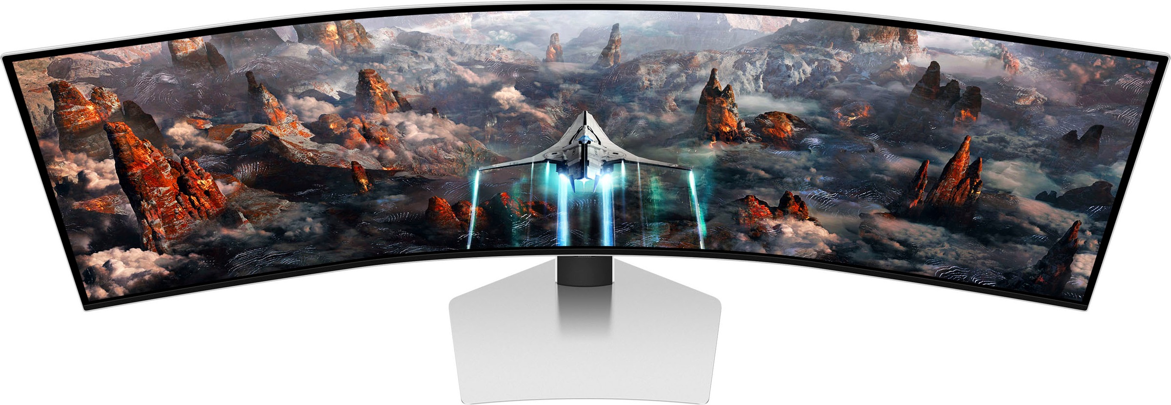 Samsung Curved-Gaming-OLED-Monitor »Odyssey OLED G9 S49CG934SU«, 124 cm/49 Zoll, 5120 x 1440 px, Quad HD, 0,03 ms Reaktionszeit, 240 Hz, 0.03ms (G/G)