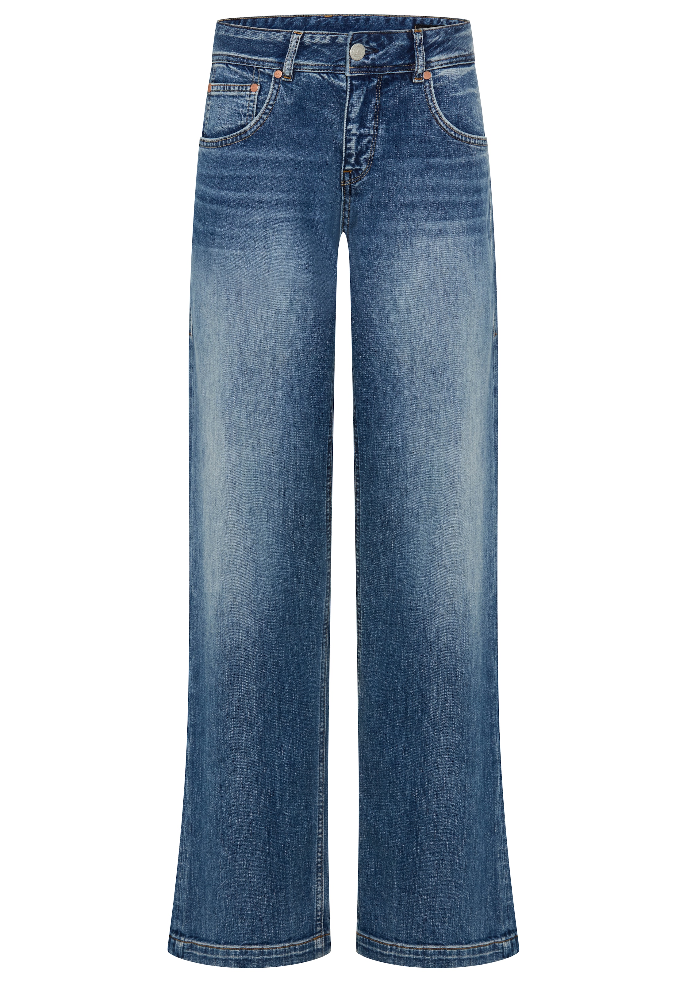 Herrlicher 5-Pocket-Jeans »Edna Denim Stretch« im Flared Fit, Abnäher an den Taschen