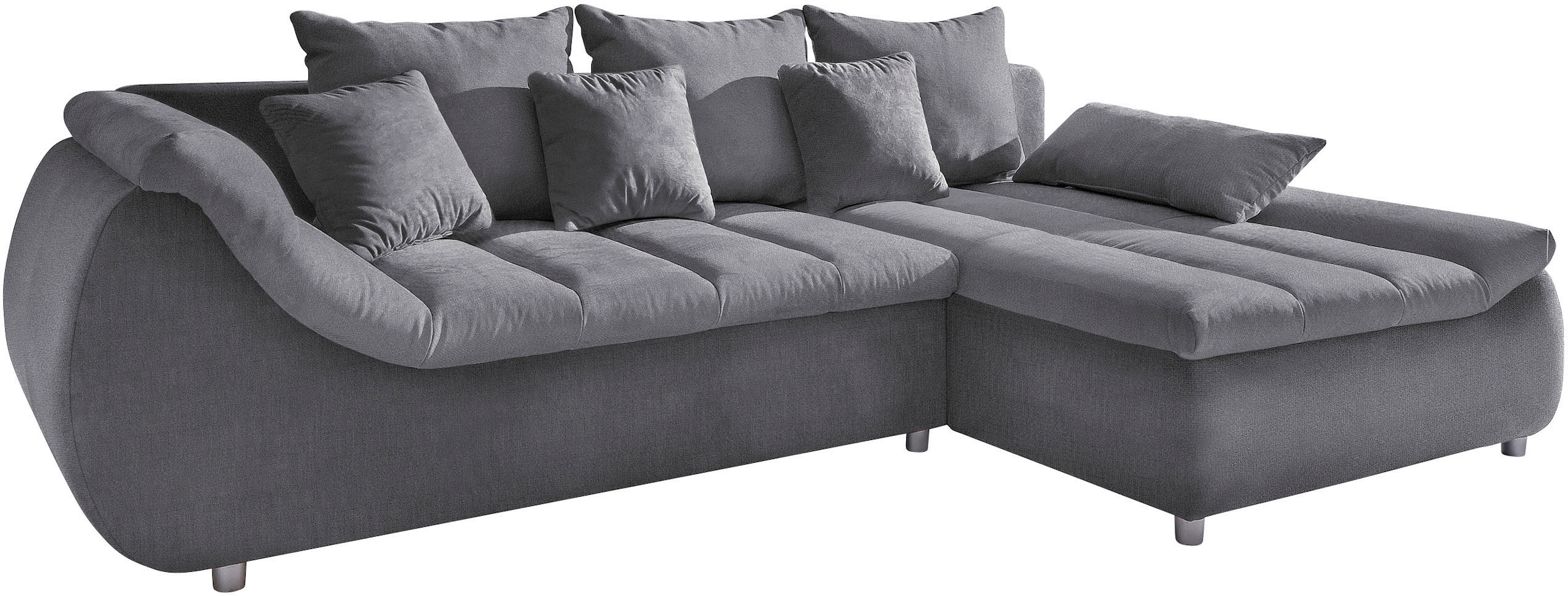 INOSIGN Ecksofa »Imola bequem, aktuelle Steppung im Sitz, L-Form, Breite 270cm«, wahlweise mit Bettfunktion