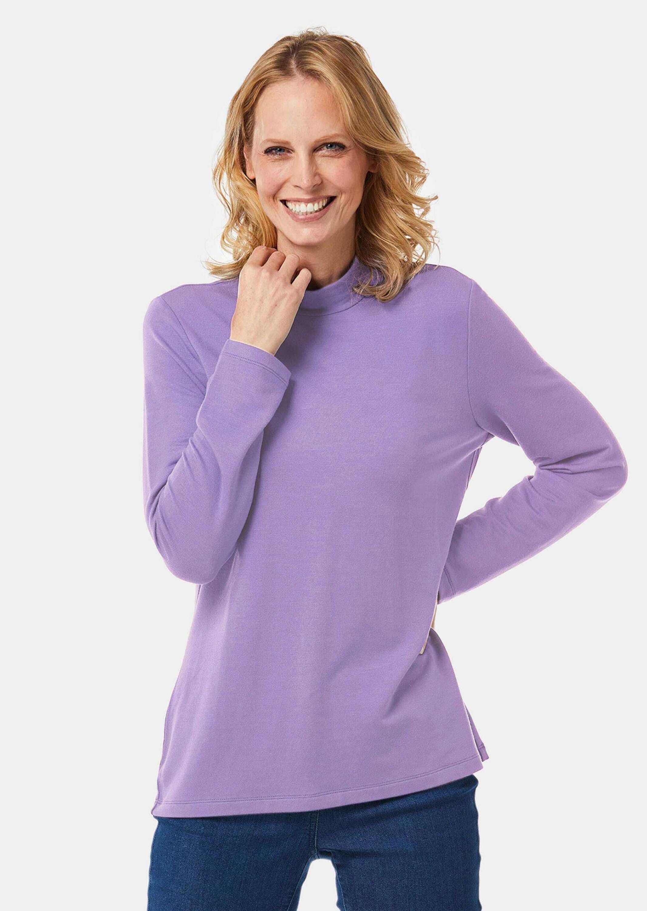 GOLDNER Longpullover »Stehkragenshirt mit Langarm« Ohne