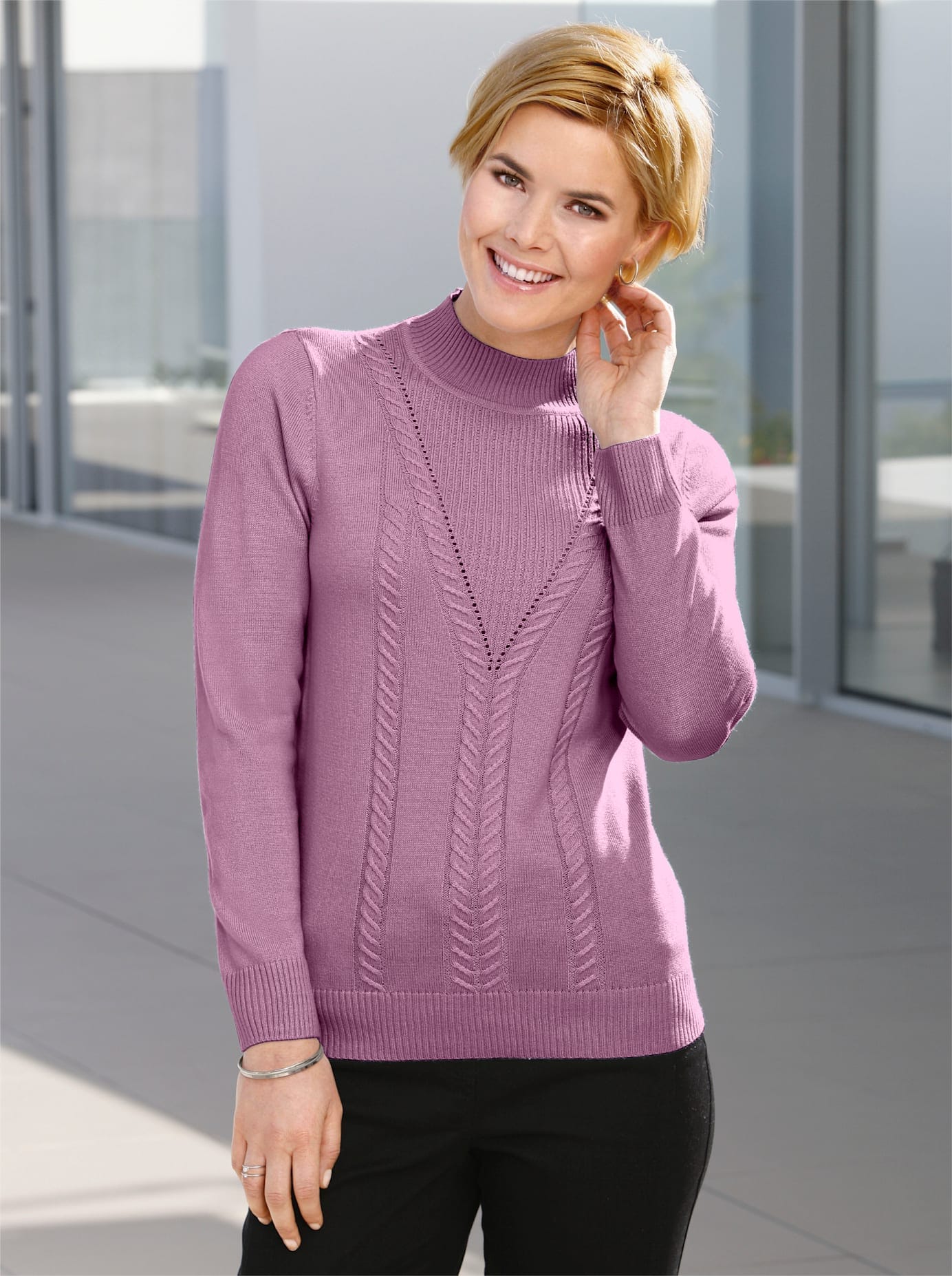Casual Looks Stehkragenpullover »Pullover«