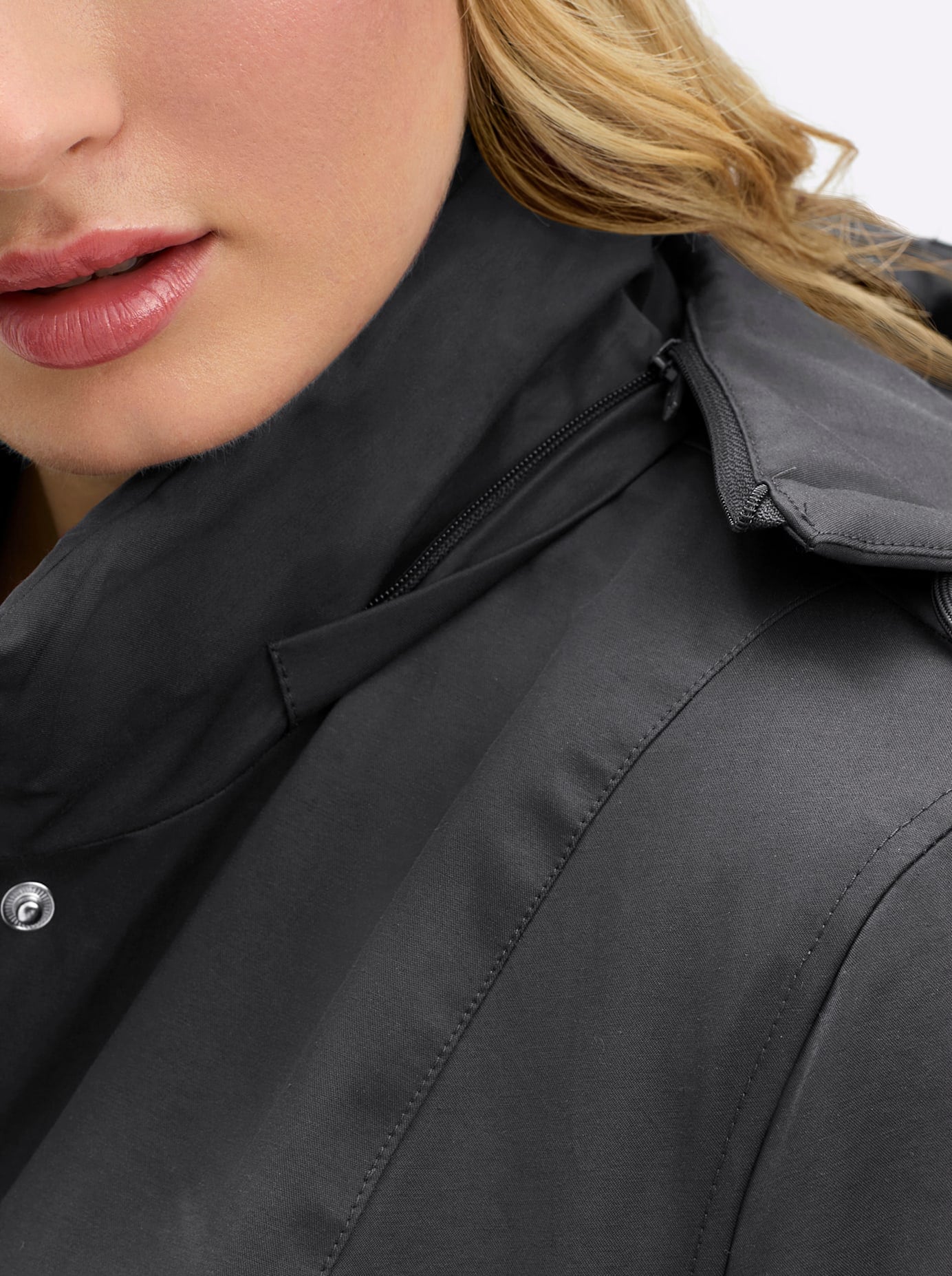 Sheego Langjacke, mit Kapuze
