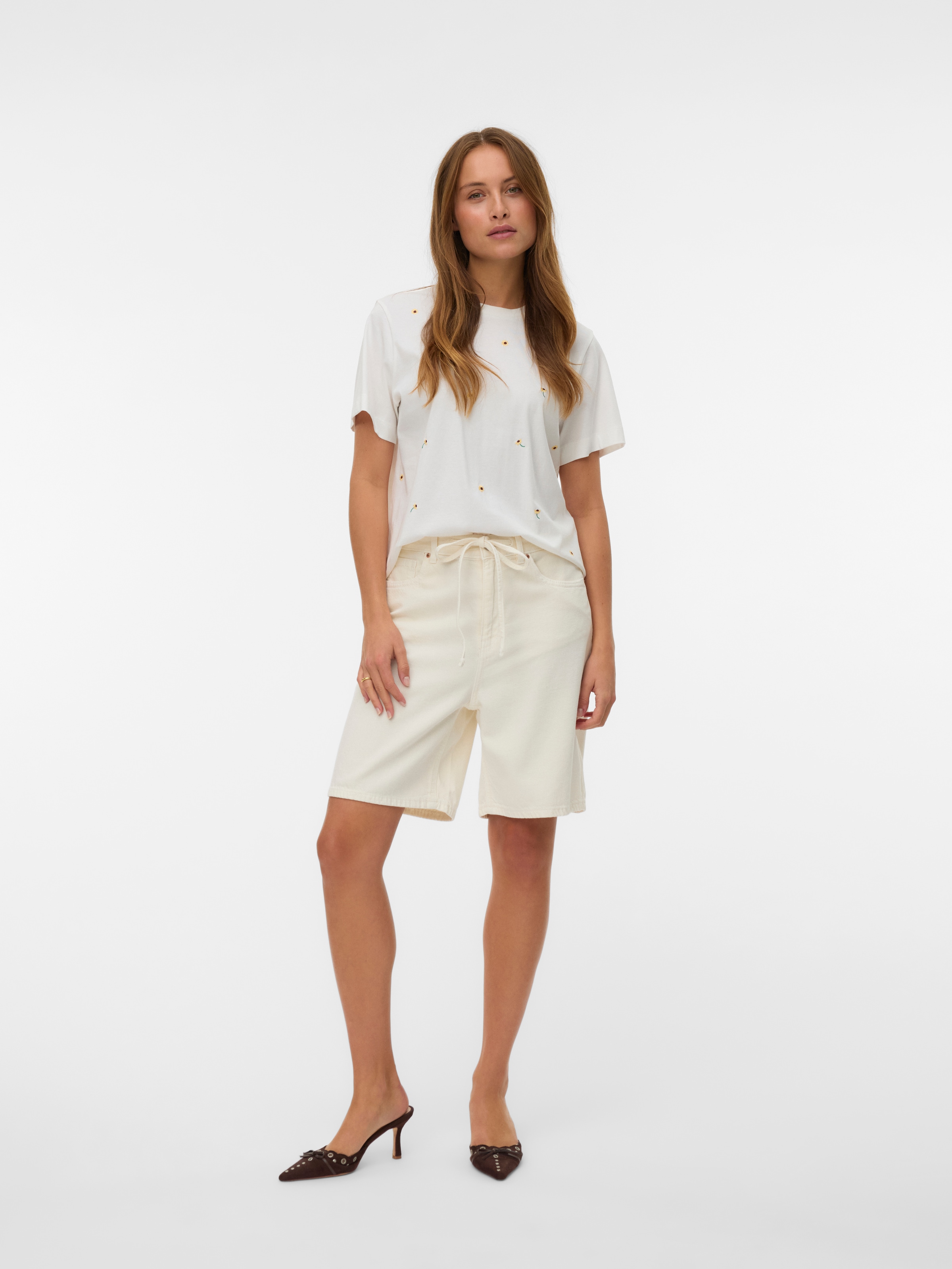 Vero Moda T-Shirt »VMSOLA METTE SS TOP BOX JRS« Baumwolle