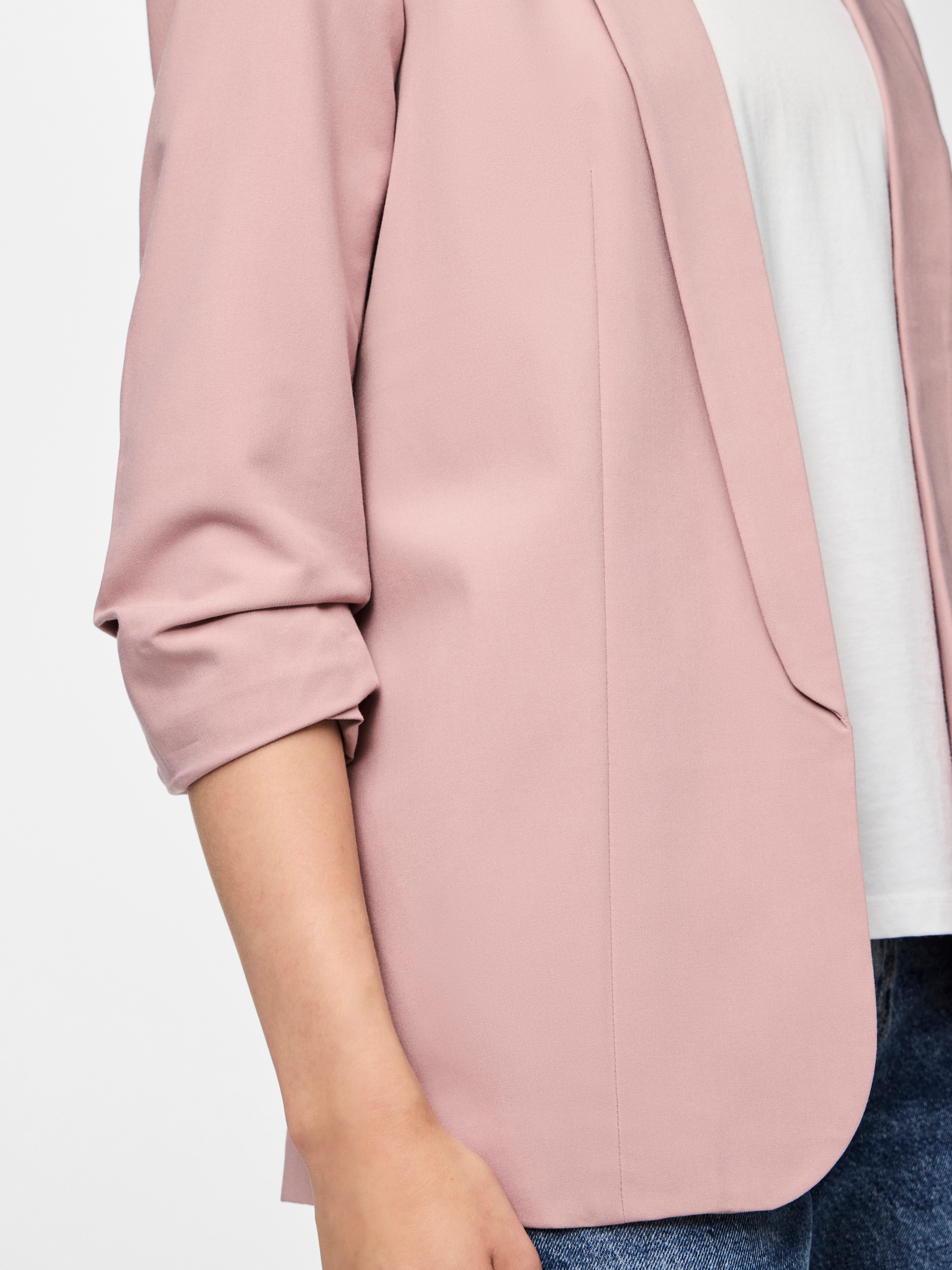 pieces Blusenblazer »PCBOSELLA 3/4 BLAZER NOOS«, mit Faltendetail am Ärmel