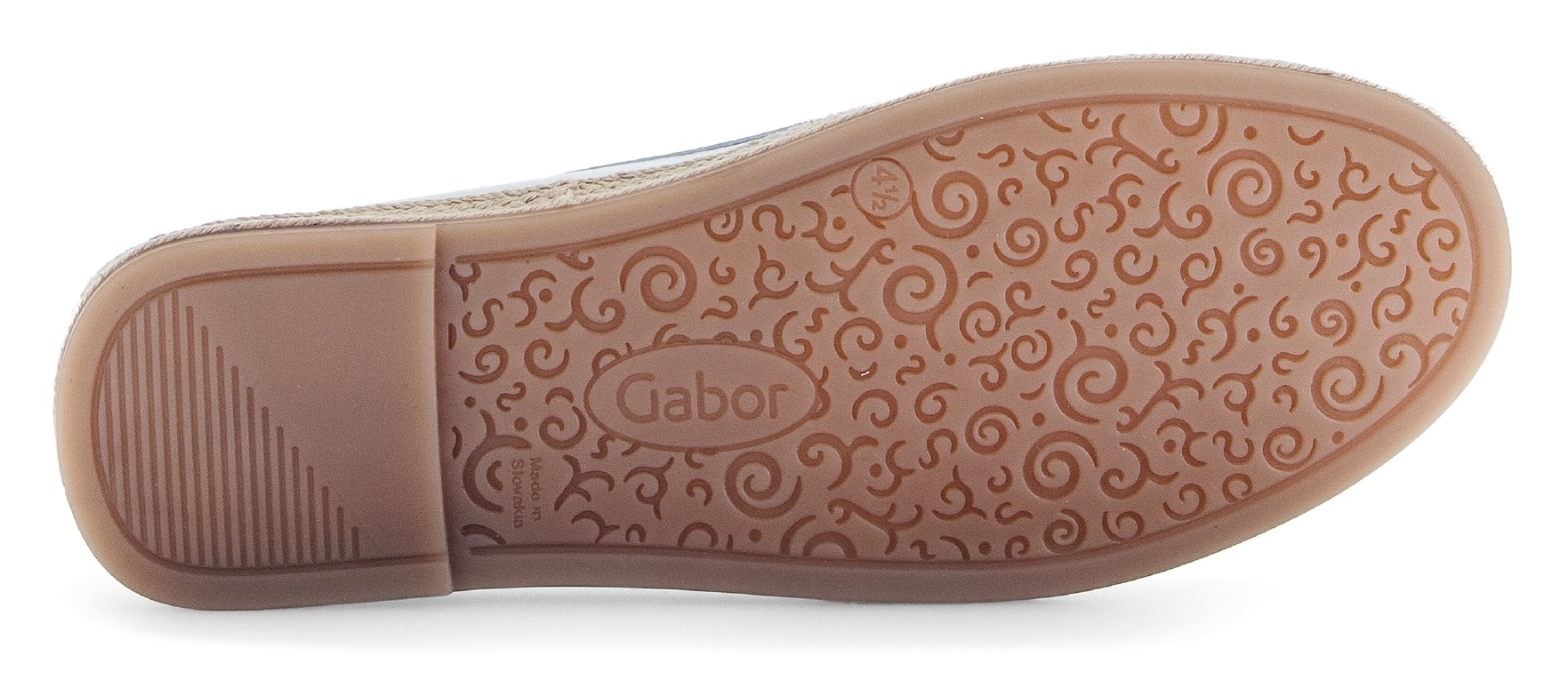 Gabor Slipper  , Schlupfschuh, Bequemschuh, Flats mit jutebezogenem Plateau