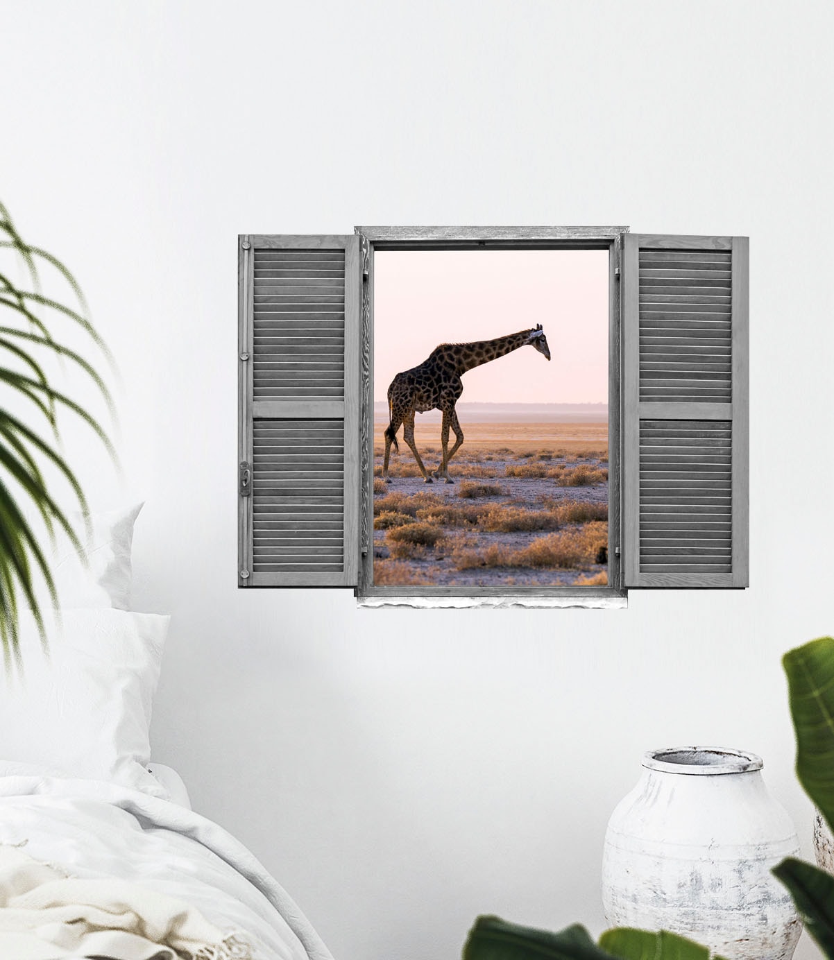 queence Wandtattoo »Giraffe«, (1 St.), Wandsticker, Wandbild, selbstklebend, 3D, Fenster