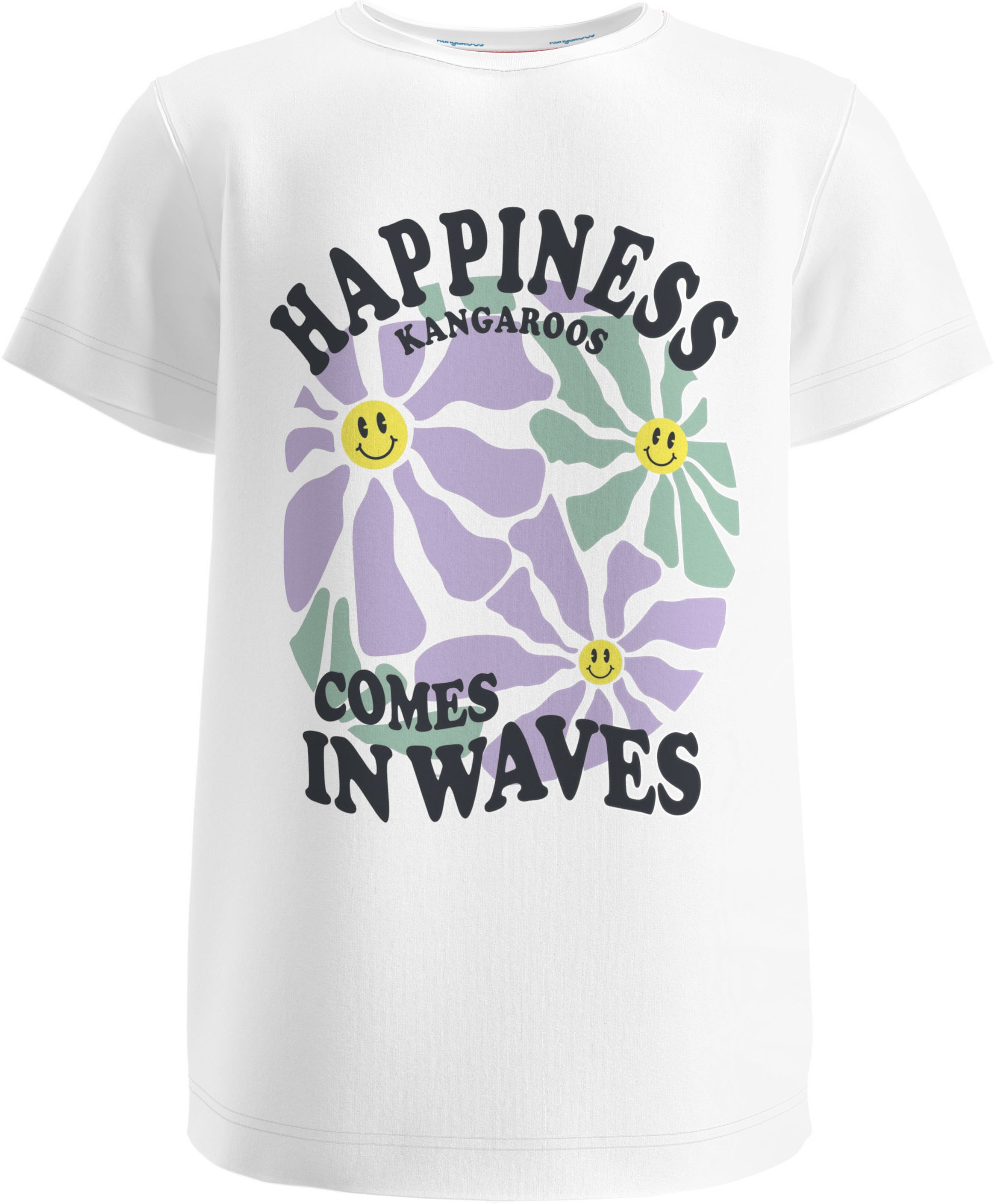 KangaROOS T-Shirt »HAPPINESS COMES« großer Frontprint