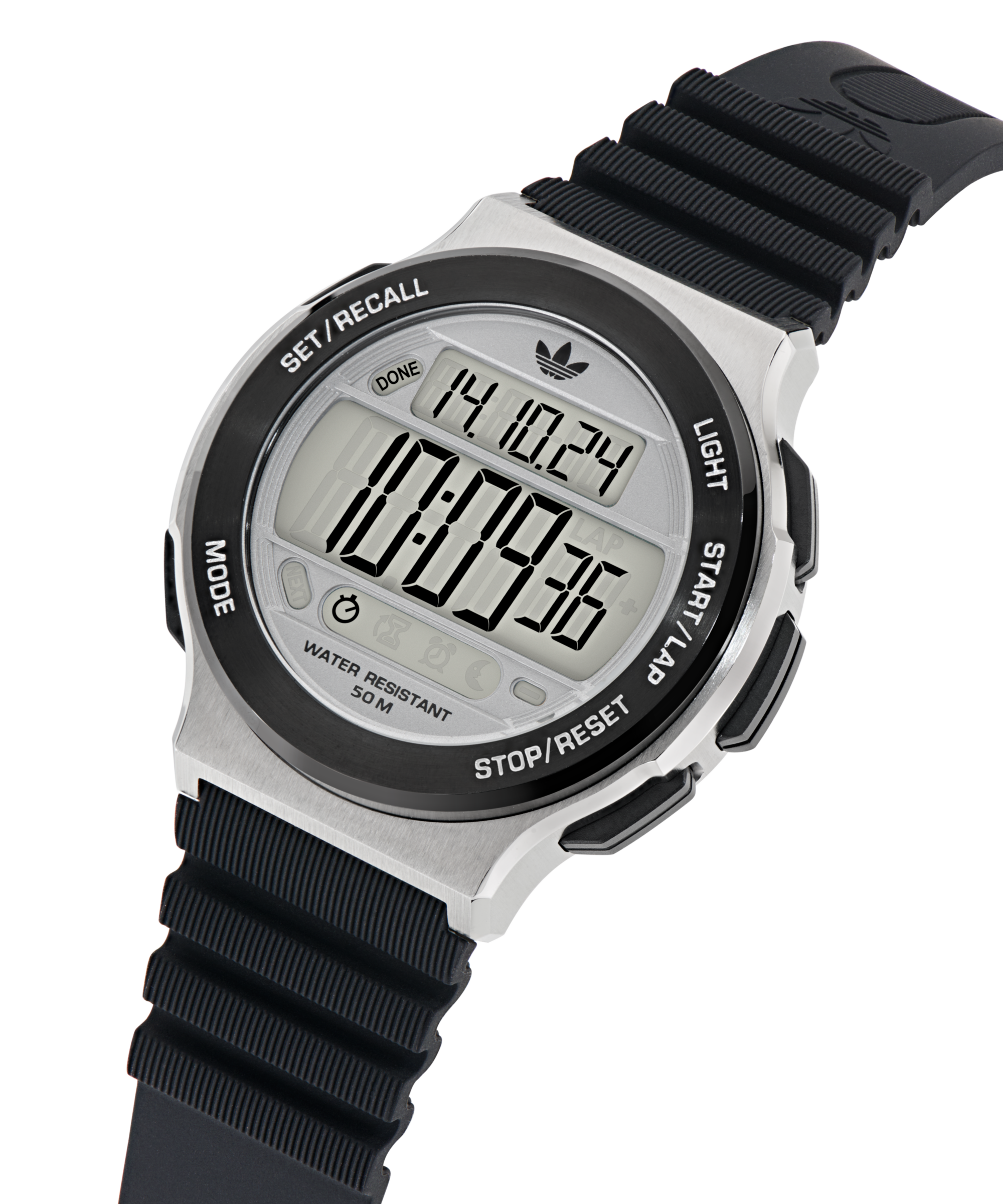 adidas Originals Chronograph »EXPRESSION THREE DIGITAL« Quarzuhr, Armbanduhr, Herrenuhr, Damenuhr,Silikonarmband,Stoppfunktion