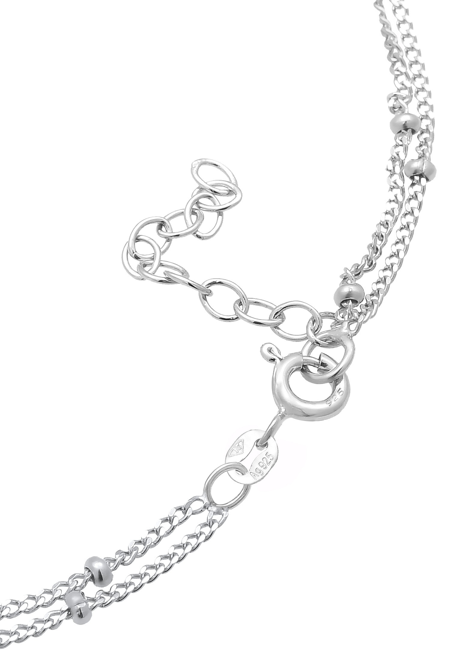 Elli Fußkette »Fußschmuck Fußkette mit Kugeln zeitlos 925 Silber«