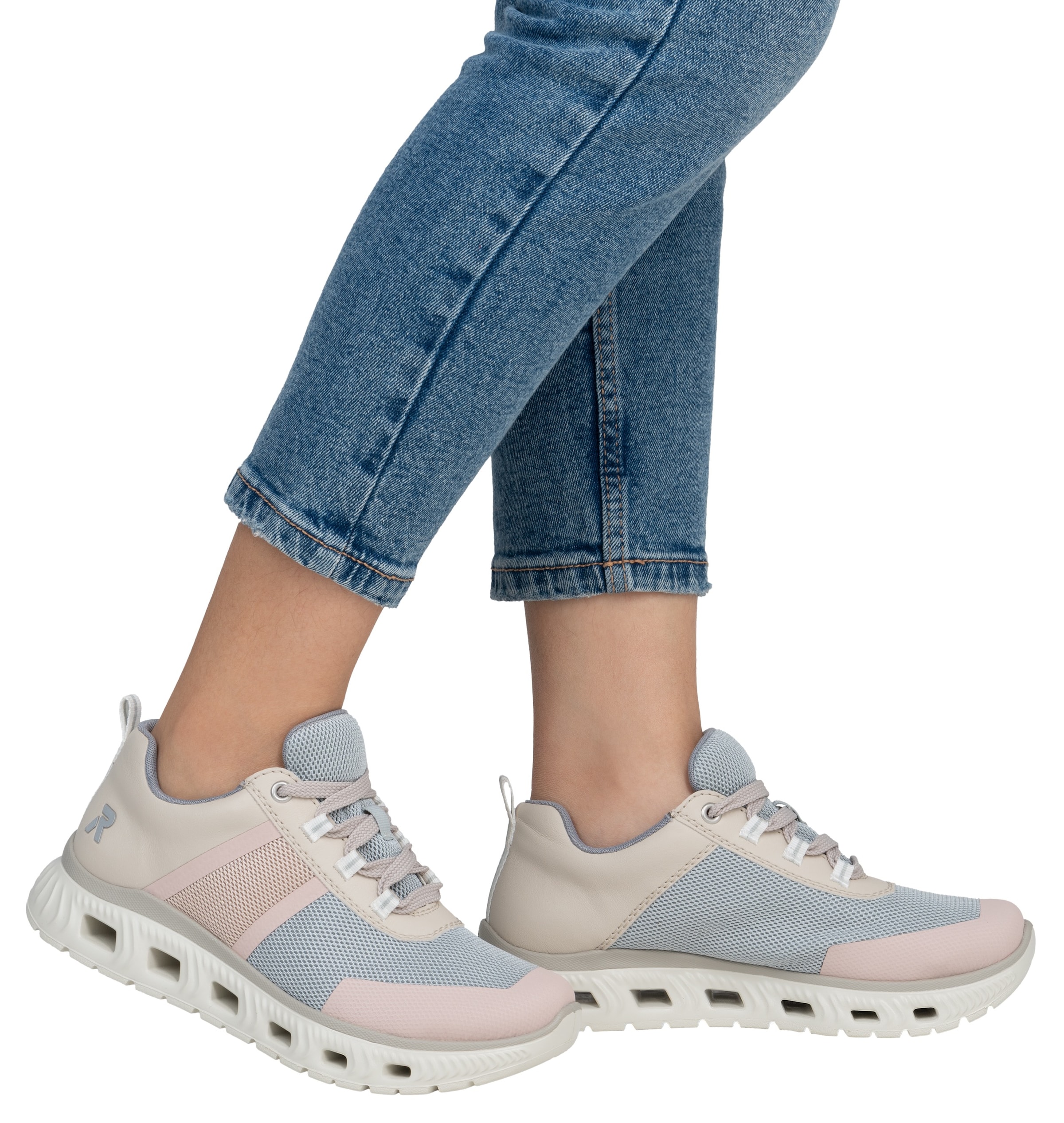 RIEKER Sport Sneaker, in veganer Verarbeitung, Freizeitschuh, Halbschuh, Schnürschuh