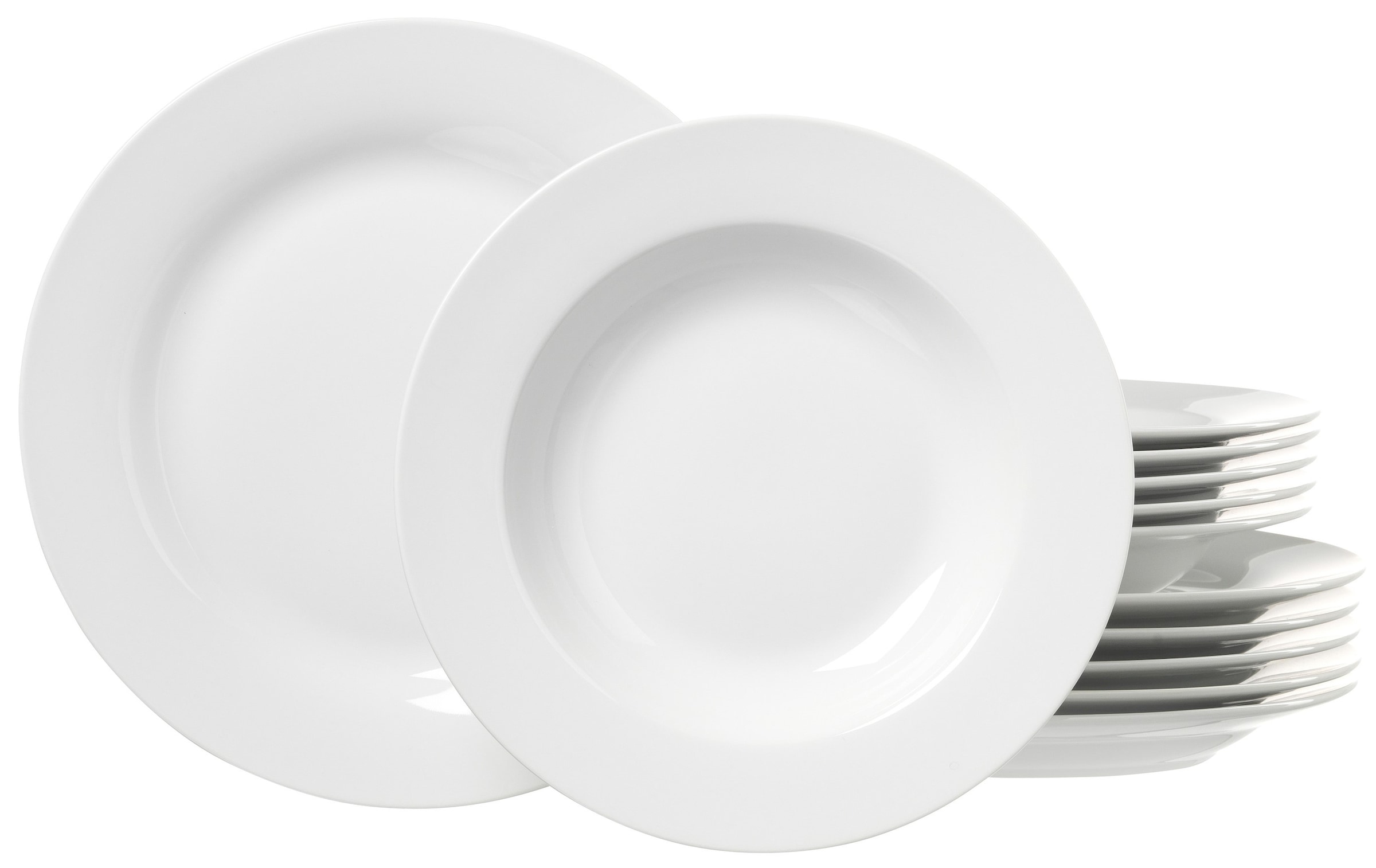 Ritzenhoff & Breker Tafelservice »Bianco«, (Set, 12 tlg.), klassisch und schlicht, unifarben