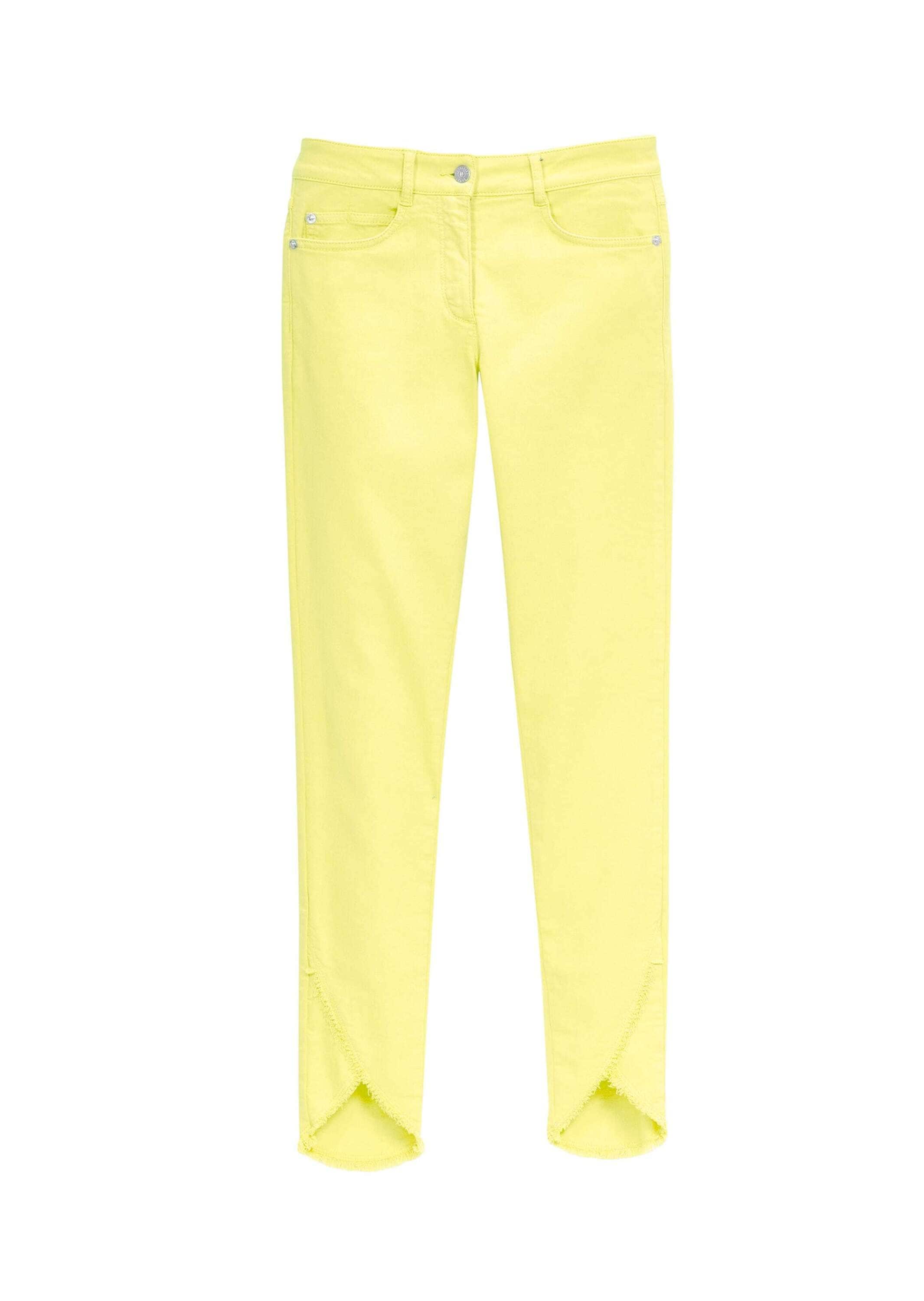 MADELEINE Regular-fit-Jeans »Jeans Verkürzte 5-Pocket-Hose mit Fransen«