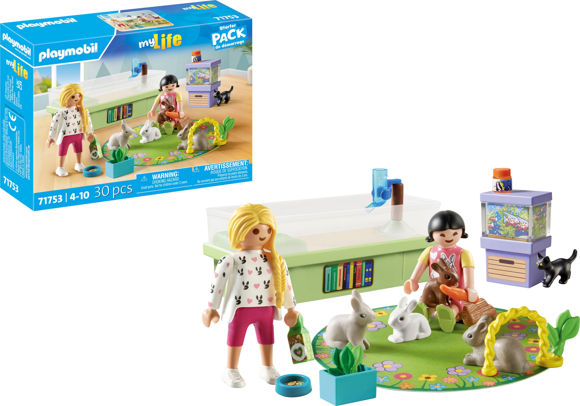 Playmobil® Konstruktions-Spielset »Familie mit Hasen (71753), Playmobil My Life«, (30 St.)
