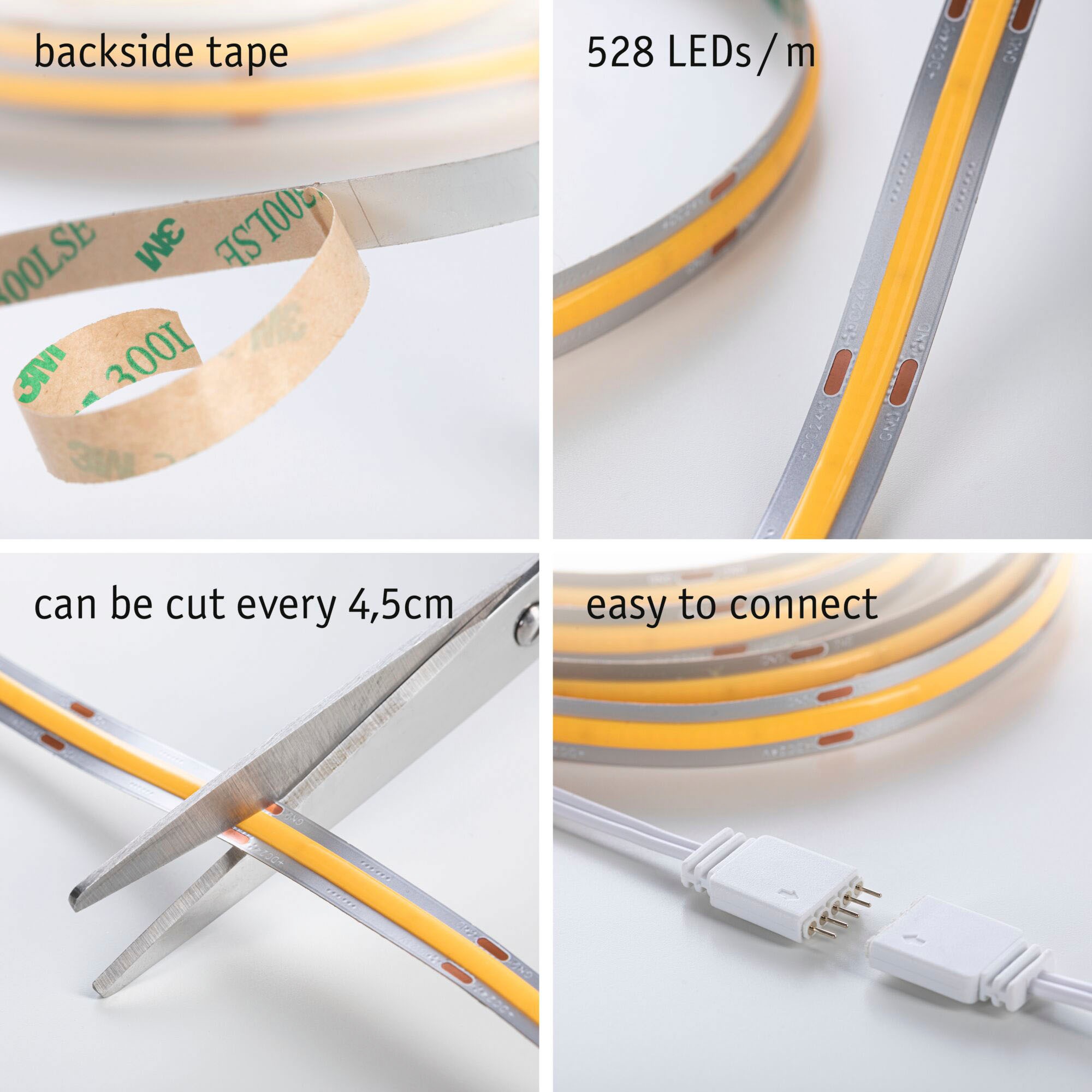 Paulmann LED-Streifen »MaxLED 1000 Full-Line COB Basisset 1,5m Warmweiß 18W 1620lm 2700K«, 1 St.-flammig