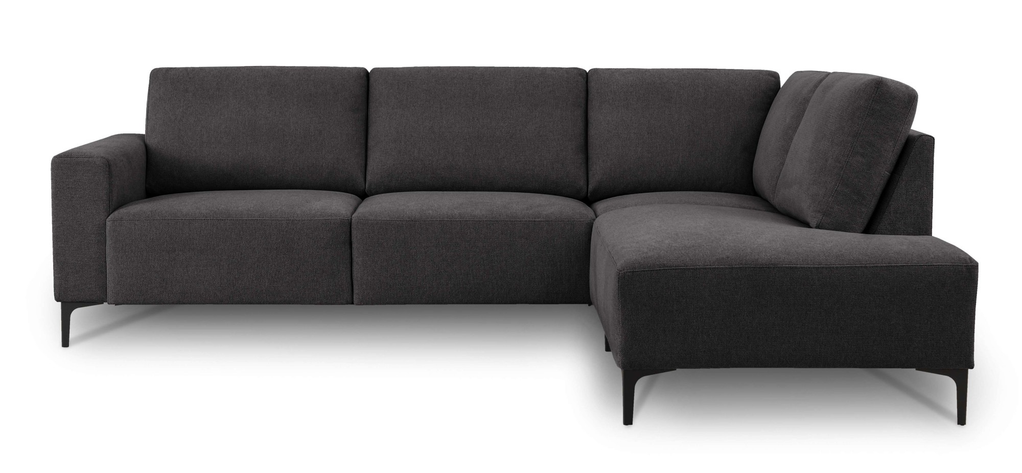 Home affaire Ecksofa »Tournon, L-Form, Breite 256 cm, Webstoff, Chenille«, Designsofa im nordischen Stil, Wellenunterfederung, Metallfüße