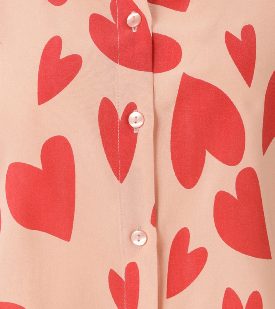 Aniston CASUAL Hemdbluse mit extravaganten Herzen bedruckt - NEUE KOLLEKTION