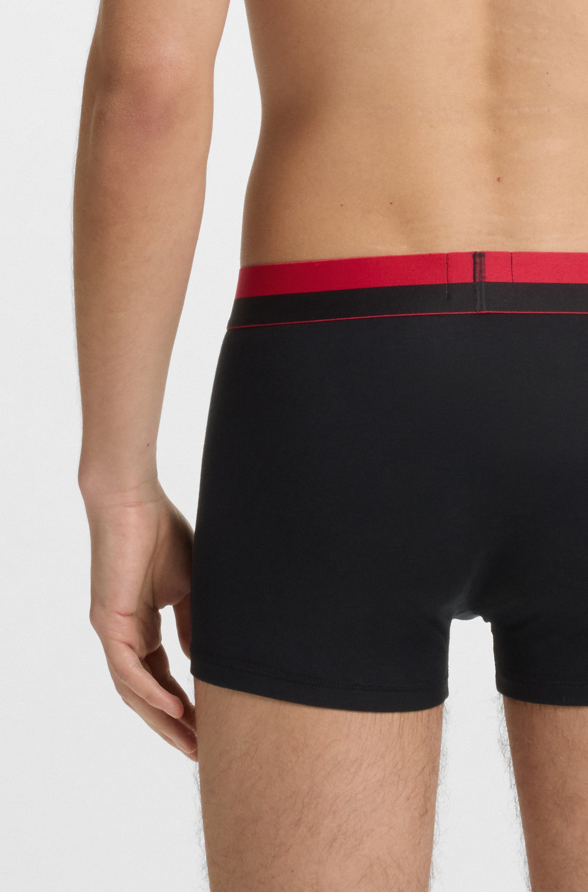 HUGO Underwear Boxershorts »TRUNK TR. SPLIT LOGO«, (3 St.), enganliegend, kurzes Bein