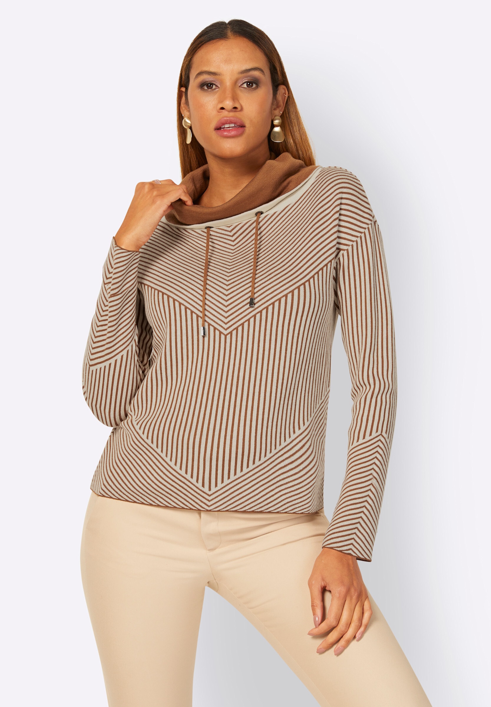 creation L Longpullover »Pullover Rollkragenpullover in Modal-Mischung«