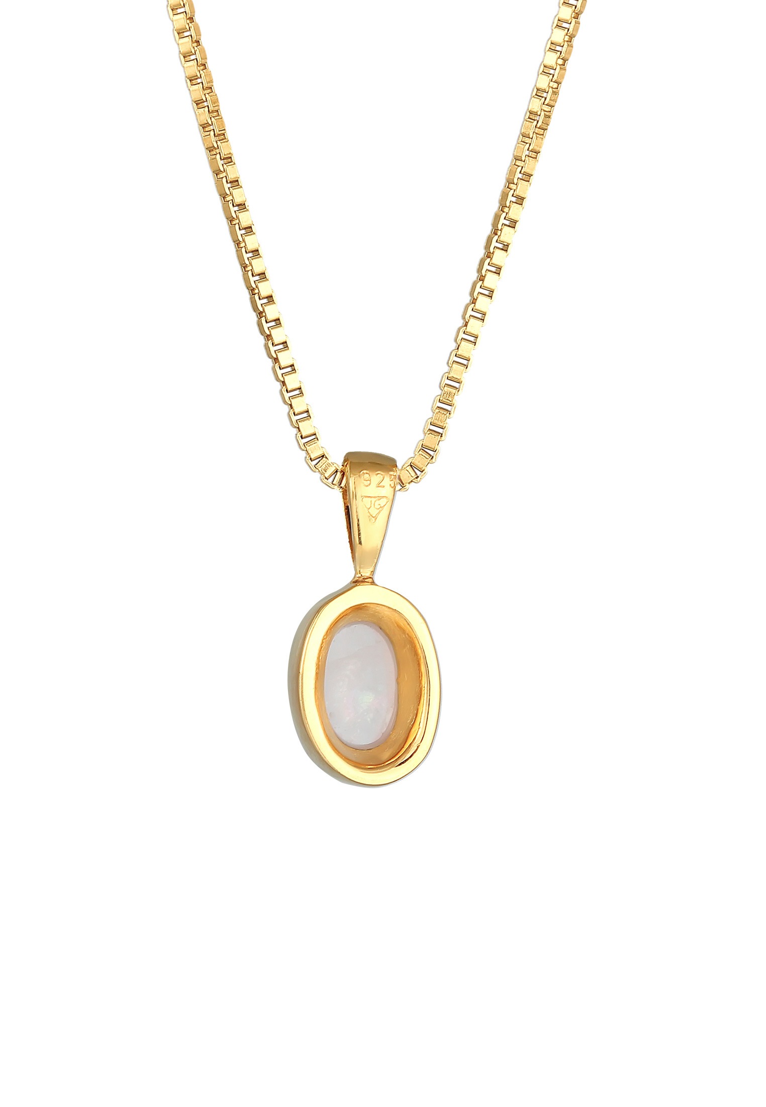 Elli Premium Silberkette »Halskette Basic Rosa Quarz Edelstein 925 Sterling Silber«