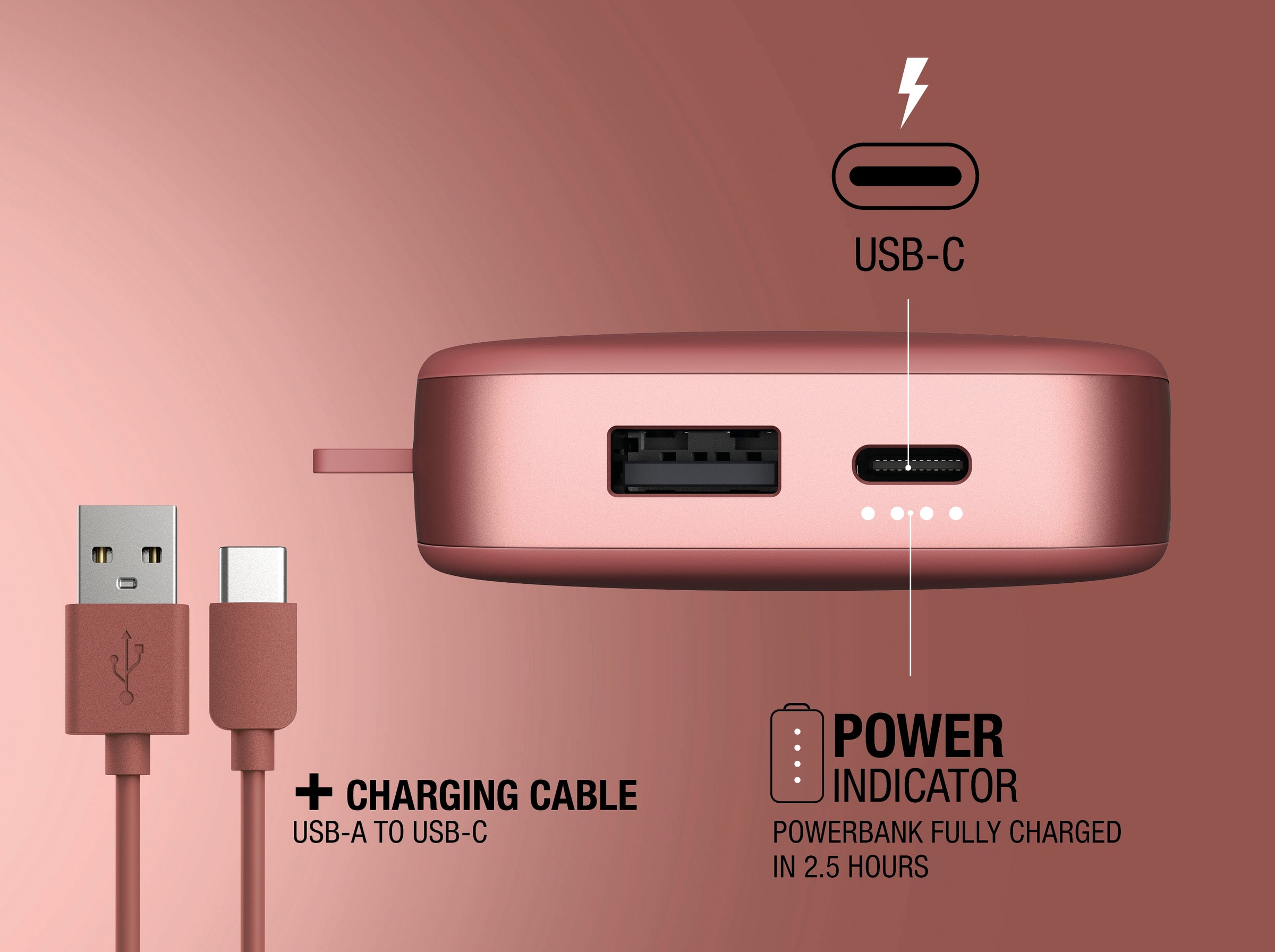 Fresh´n Rebel Powerbank »Power Pack 12000mAh mit USB-C, Ultra Fast Charge & 20W PD«