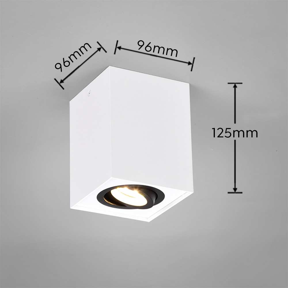 TRIO Leuchten Deckenleuchte »BISCUIT, Deckenstrahler exkl 1xGU10 max 35W Lichtkegel schwenkbar«, 1 flammig, Leuchtmittel GU10 | Leuchtmittel wechselbar, GU10 Strahler einflammig Leuchtmittel wechselbar Aufbauspot Flur Küche