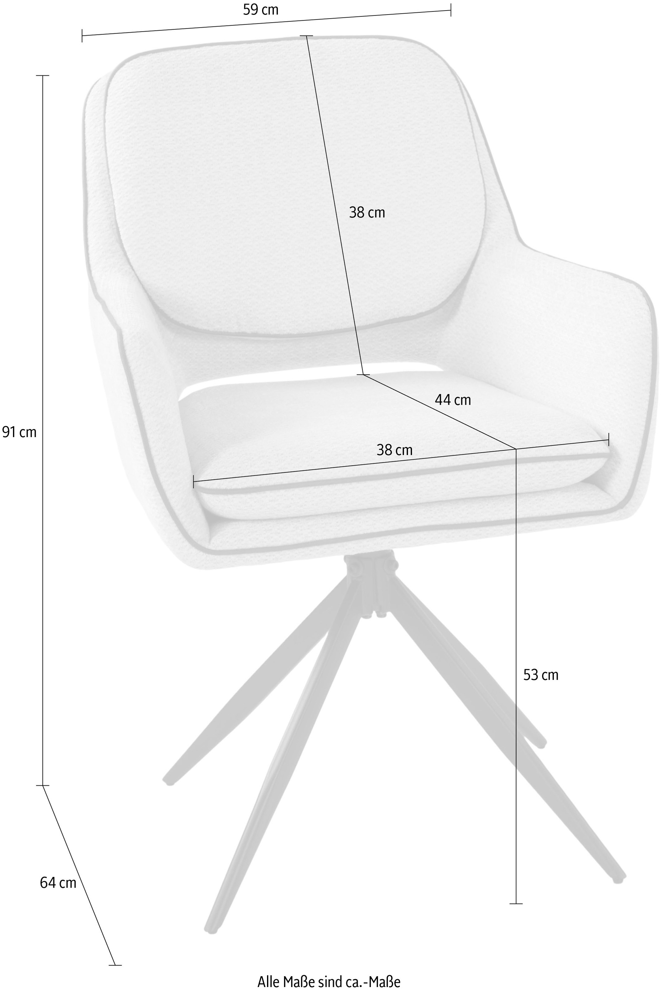 Duo Collection Esszimmerstuhl »Esra«, (Set), 2 St., Webstoff, drehbar, extra Polsterung im Sitzbereich