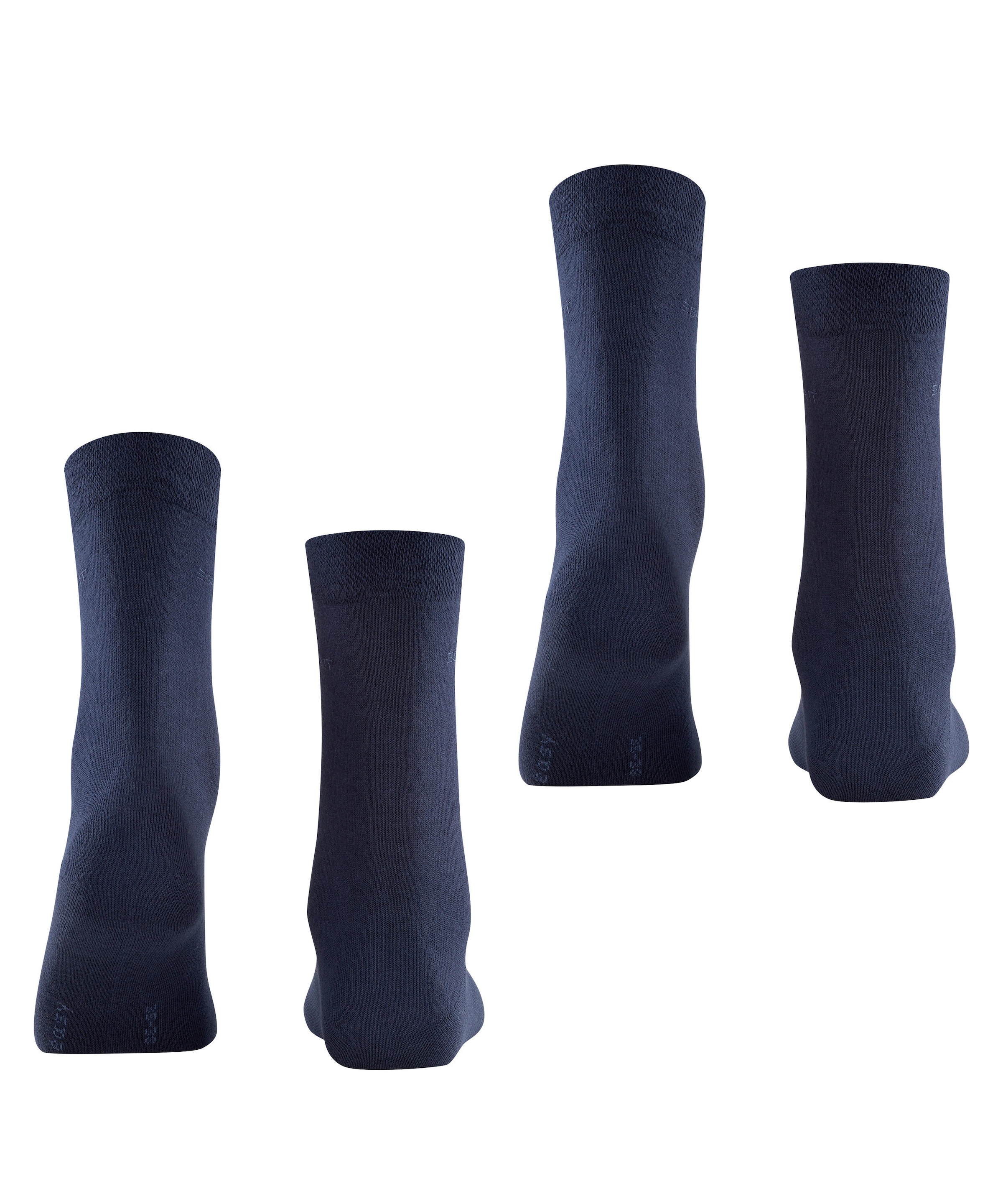 Esprit Socken »Basic Easy« 2 Paar, 2 Paar tlg. ohne einschneidendes Bündchen, Basic-Socke, Uni-Strümpfe atmungsaktiv