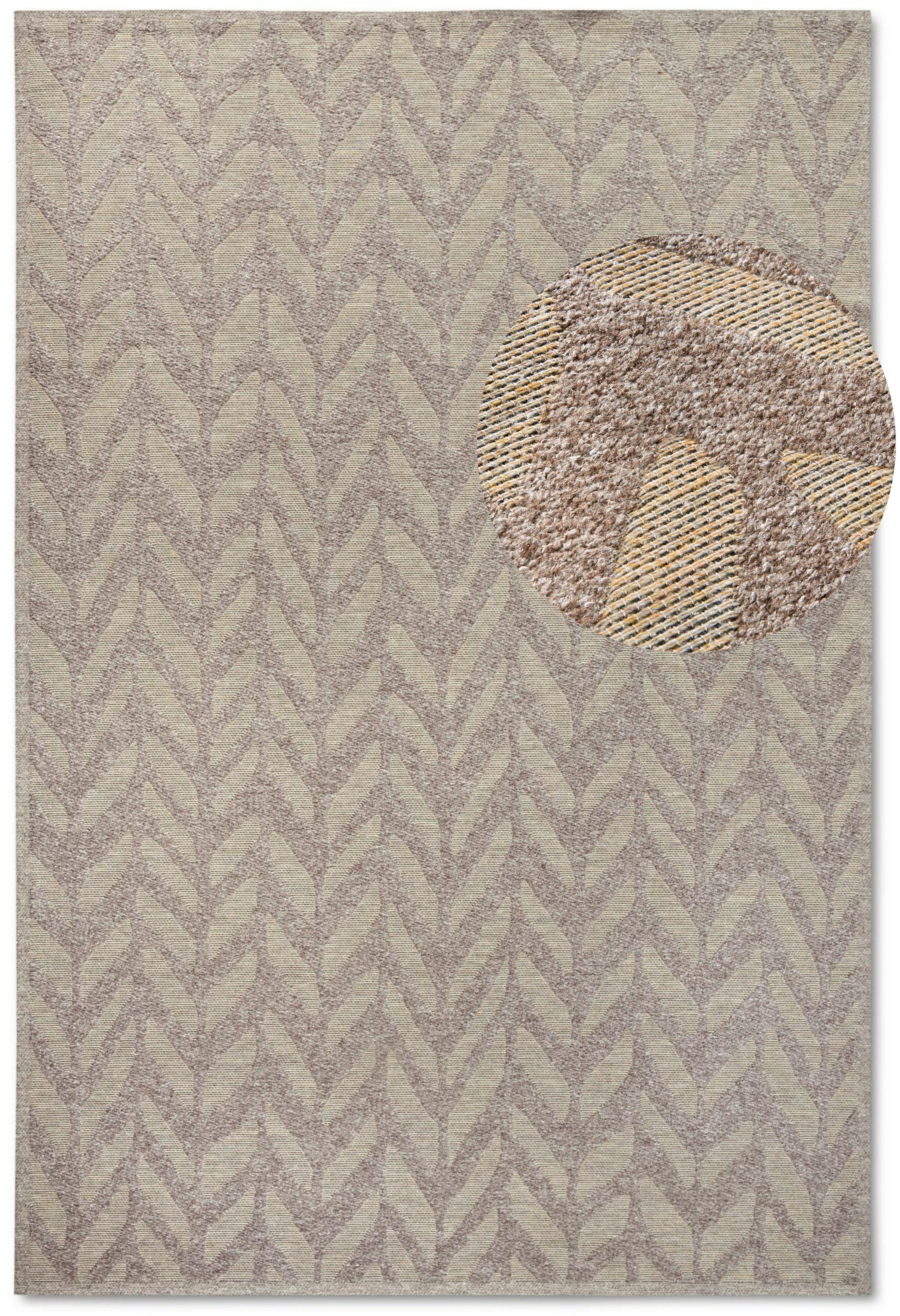Villeroy & Boch Outdoorteppich »Georgette«, rechteckig, 4 mm Höhe, In-& Outdoor, Flachgewebe, wetterfest, Terrasse, Balkon, modern, Trend