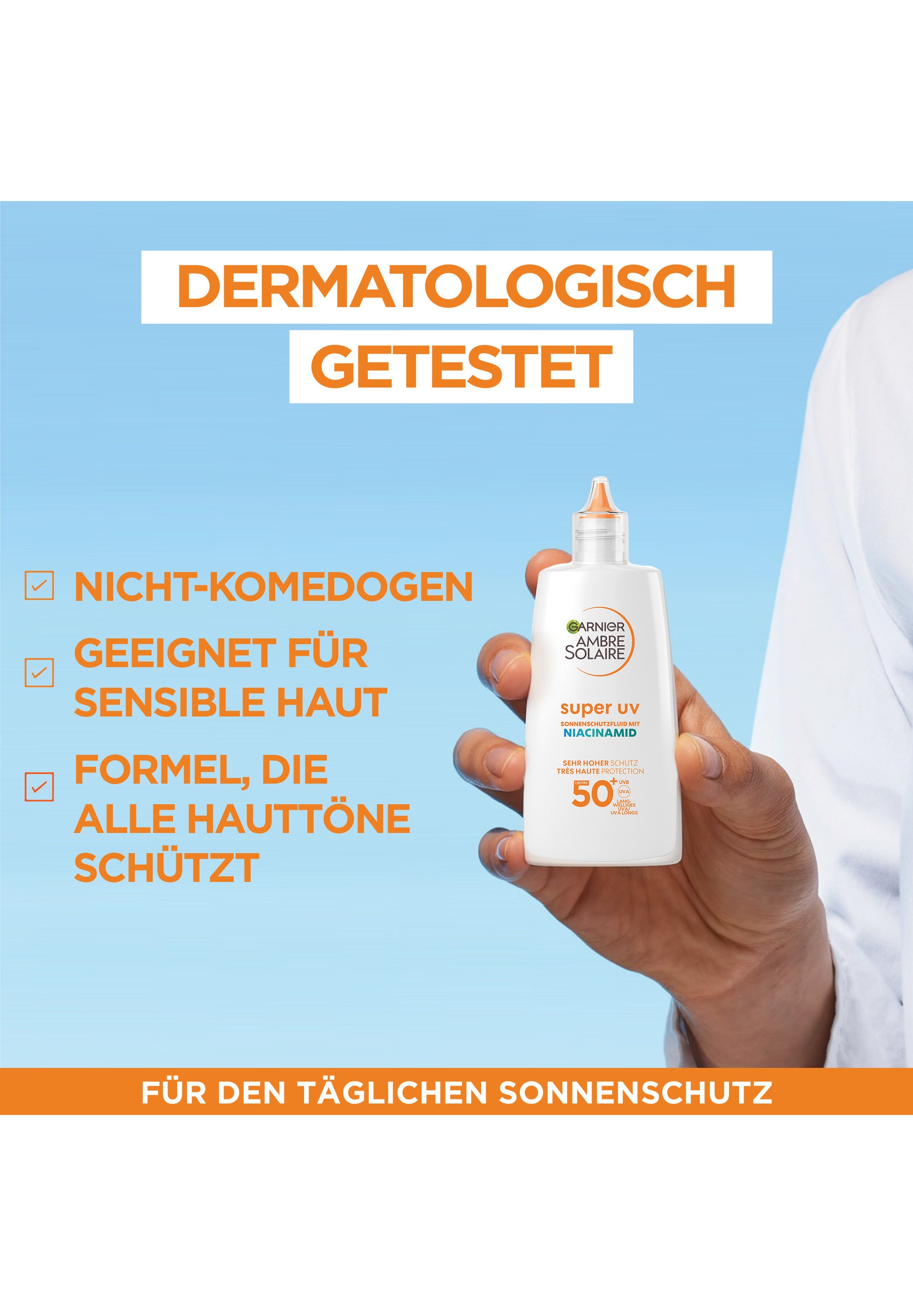 GARNIER Sonnenschutzfluid »GARNIER AMBRE SOLAIRE SUPER UV«