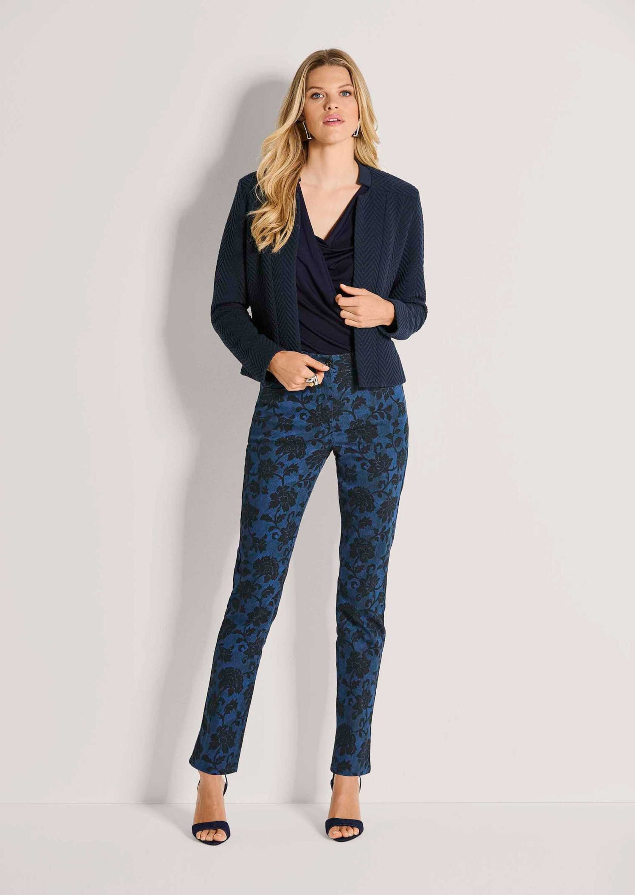 MADELEINE Jackenblazer »Kurzblazer Moderner Jerseyblazer in Melange-Optik« Struktur-Jersey
