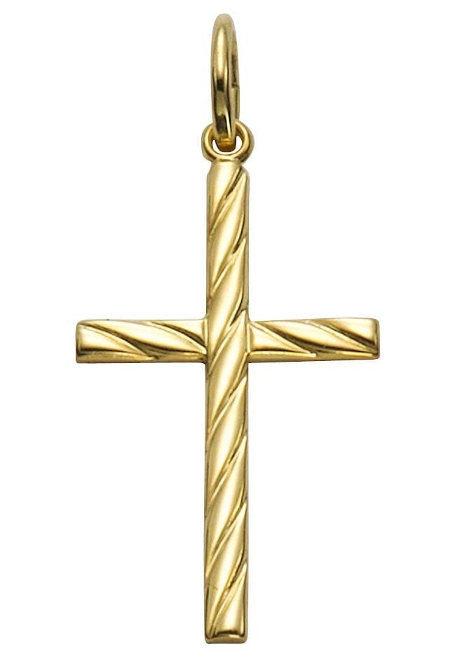 längs auf »Symbol Kreuzanhänger kaufen des Raten glanz, Glaubens, gestreift« Firetti