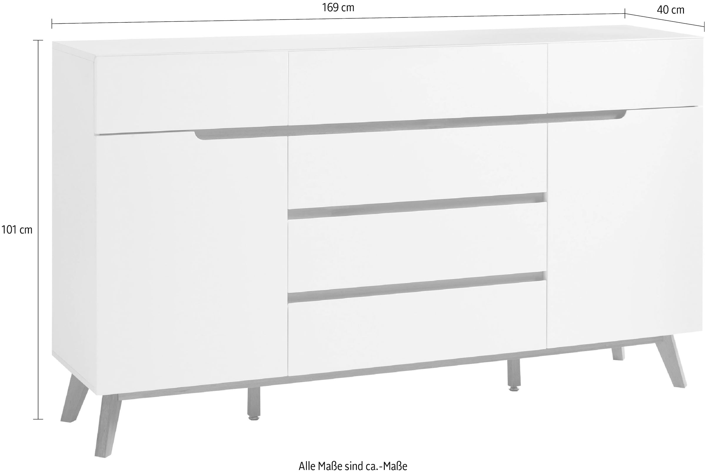 MCA furniture Sideboard »Cervo«, Breite ca. 169 cm