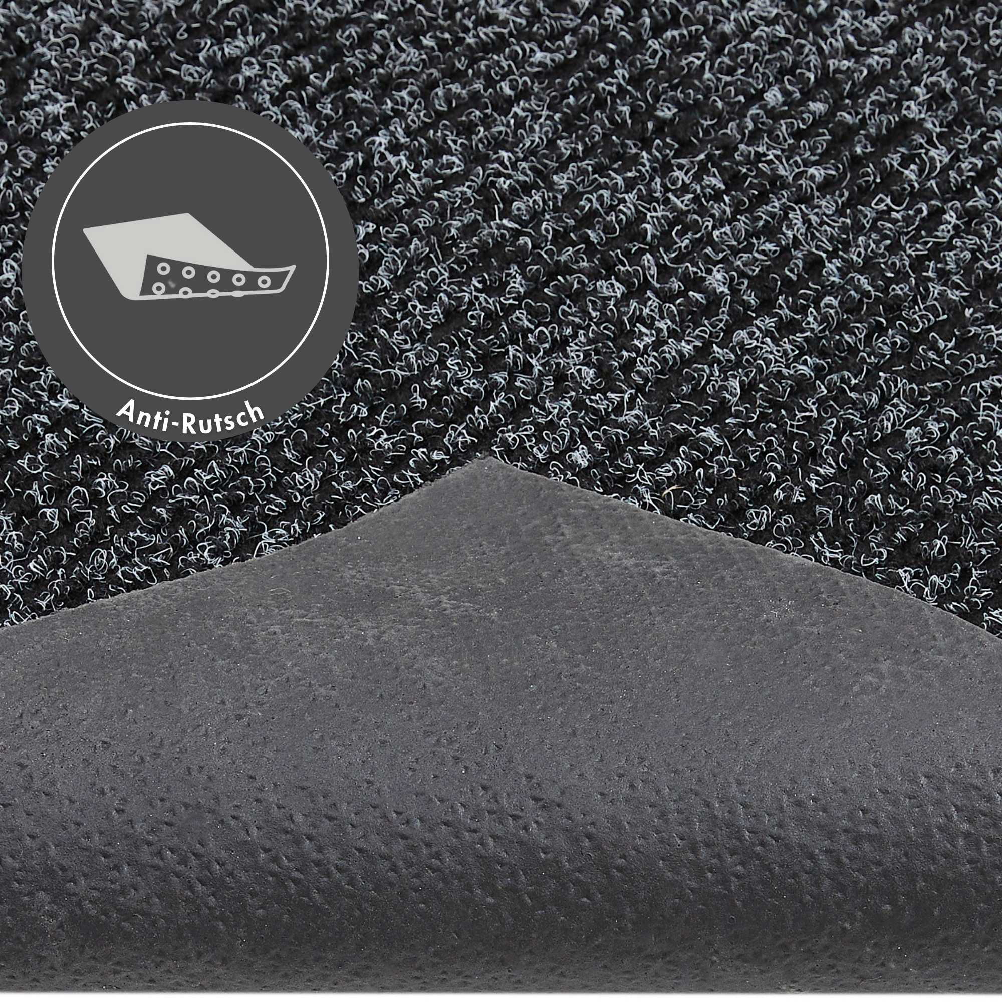 Andiamo Läufer »Mitch, Made in Belgium«, rechteckig, 6 mm Höhe, Schmutzfangläufer, meliert, mit Bordüre, In- und Outdoor geeignet