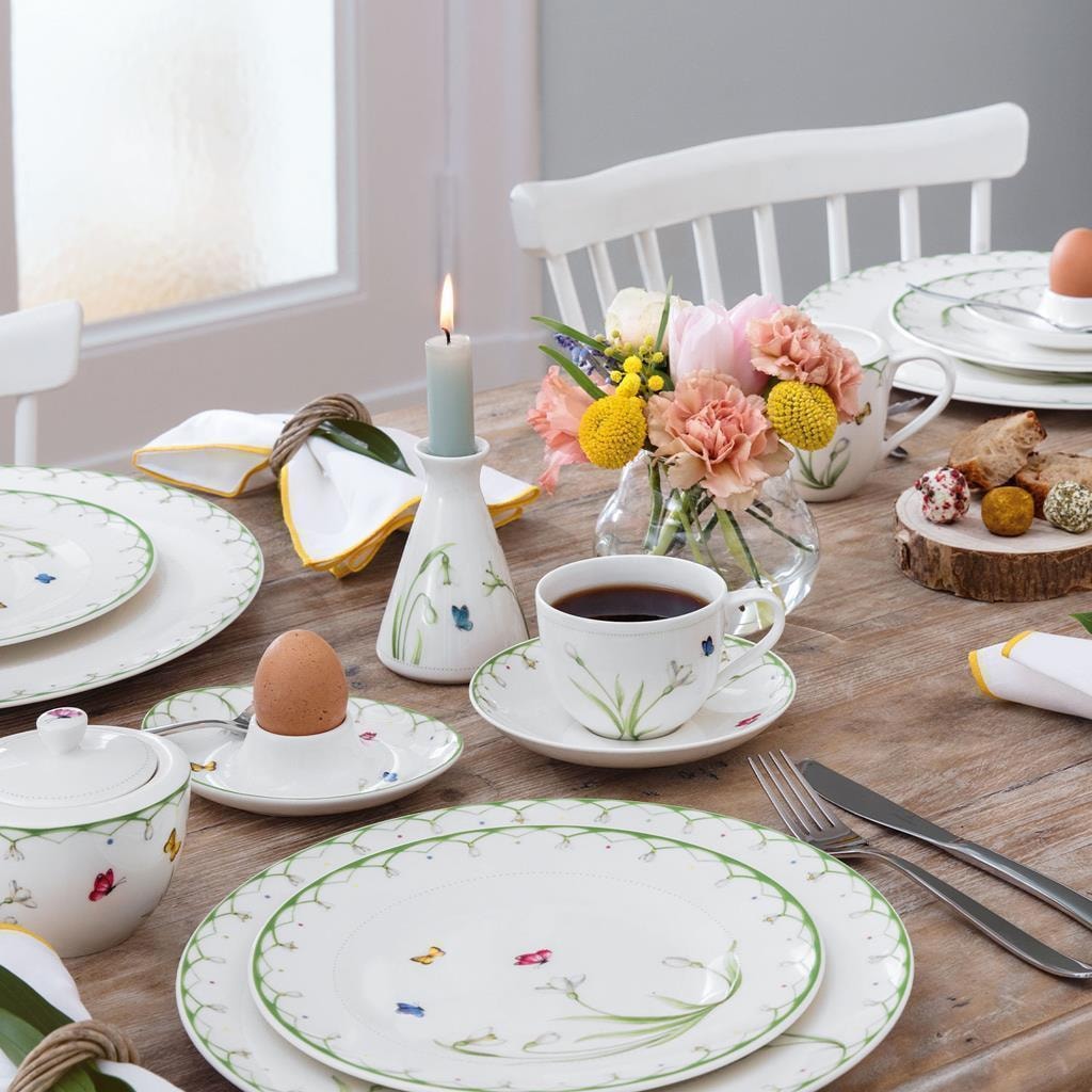 Villeroy & Boch Geschirr-Set »Kaffeeservice Colourful Spring 18er Set bunt« Spülmaschinengeeignet, Mikrowellengeeignet