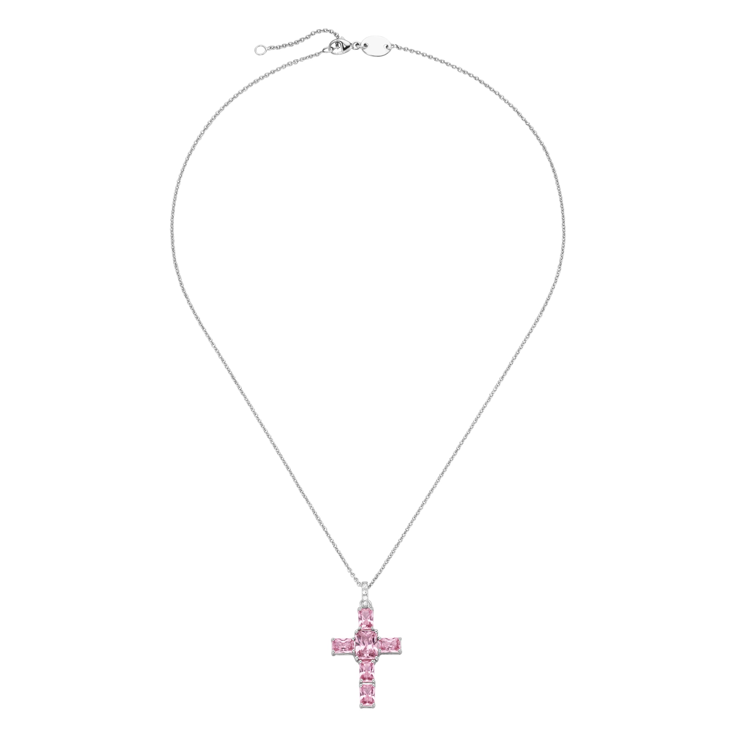 GIORGIO MARTELLO MILANO Kette mit Anhänger »Kette Anhänger Kreuz mit Zirkonia oder Kristallstein, Silber 925«