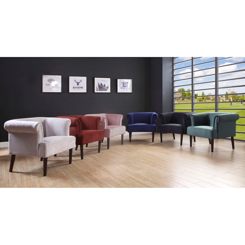 ATLANTIC home collection Sessel »Charlie«, Loungesessel mit Wellenunterfederung