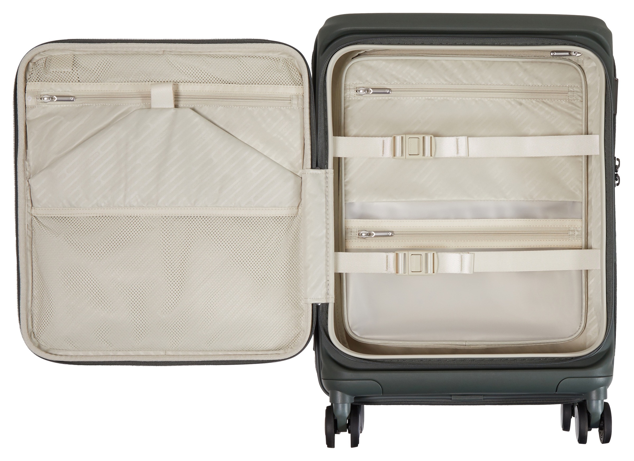 Samsonite Hartschalen-Trolley »PARALUX, verschiedene Größen und Farben« 40 l 4 Rollen Reisegepäck mit Frontfach Packwürfel Trennpolster