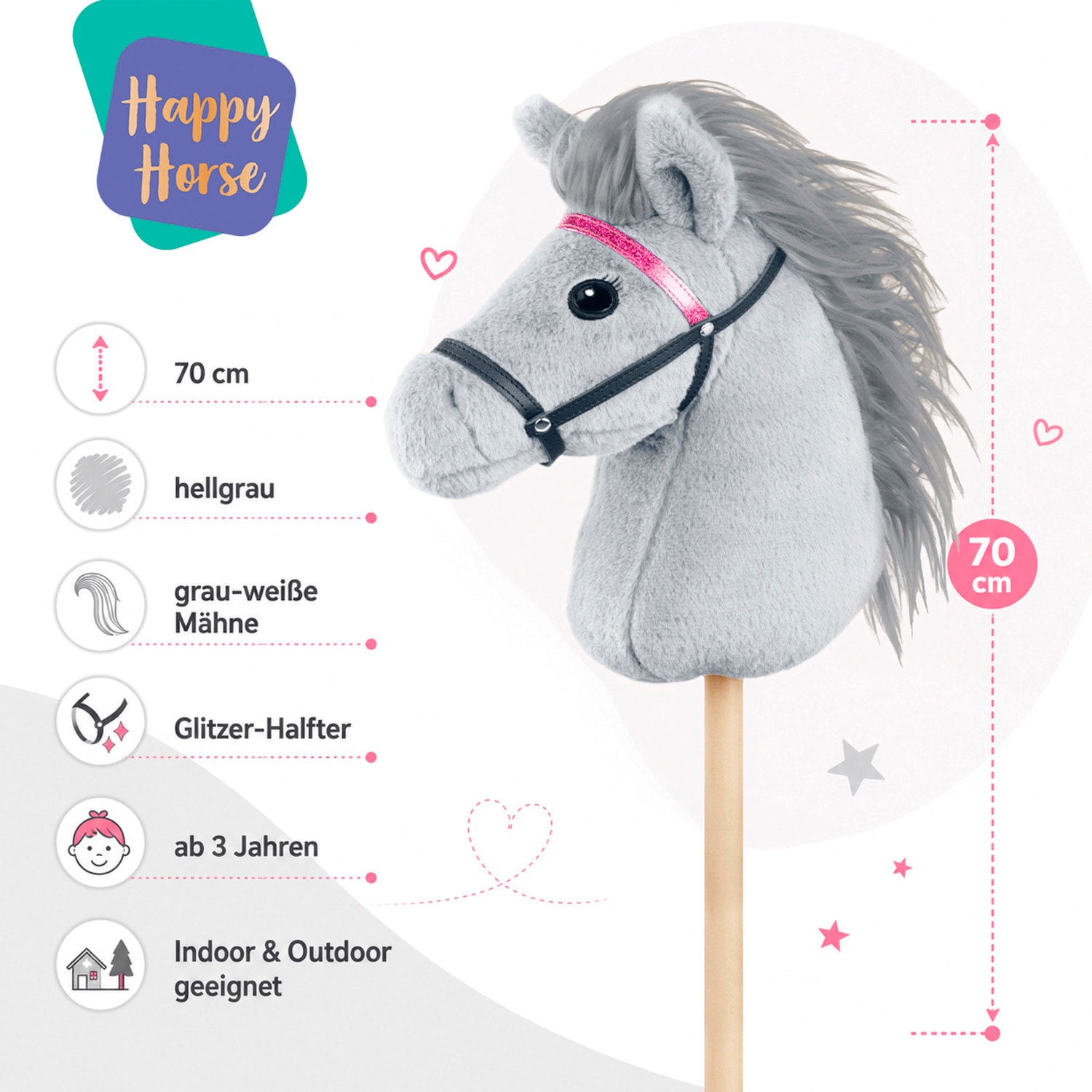 Lena® Steckenpferd »Steckenpferd Hobby Horsing, 70cm«