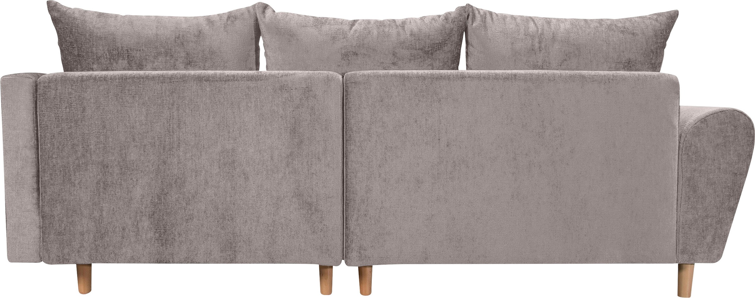 COLLECTION AB Ecksofa »Reims L-Form«, Ottomane beidseitig montierbar, inkl. Bettfunktion und Hocker