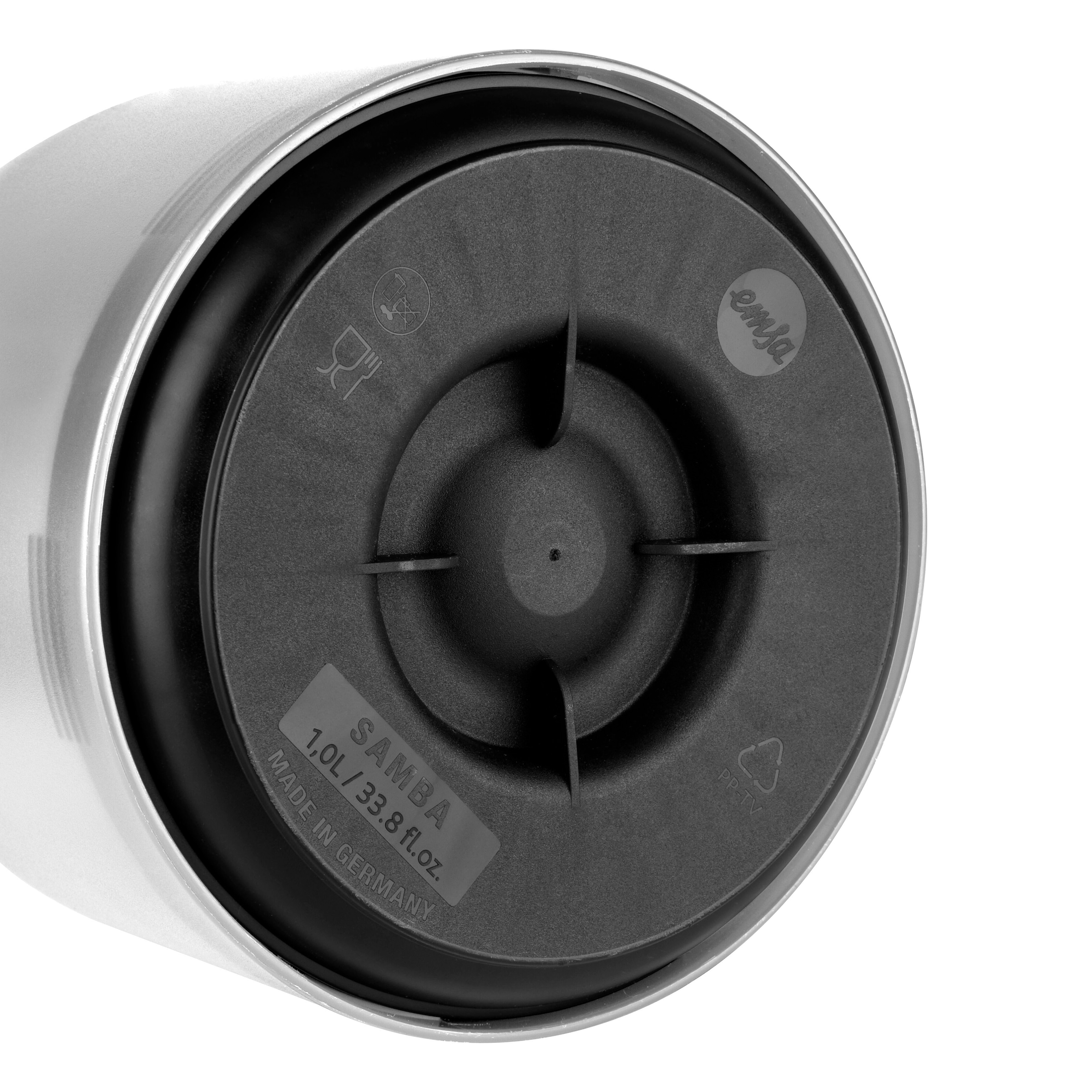 Emsa Isolierkanne »Samba« 1 l zeitloses Design, einfacher Knopfdruck, 24h kalt, 12h warm