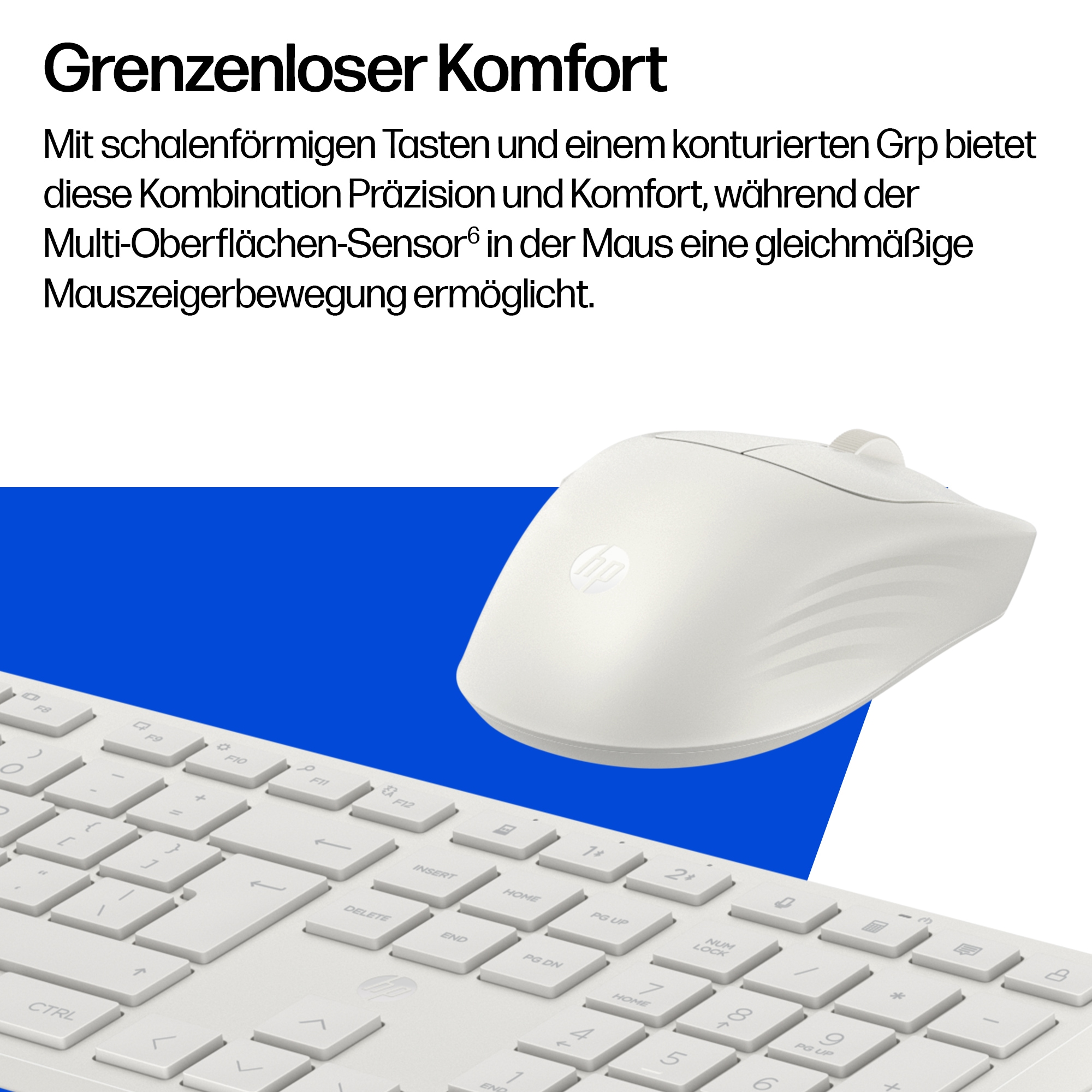 HP Tastatur- und Maus-Set »Kombination aus  Dual-Mode-Maus und-Tastatur für mehrere Geräte 490C«