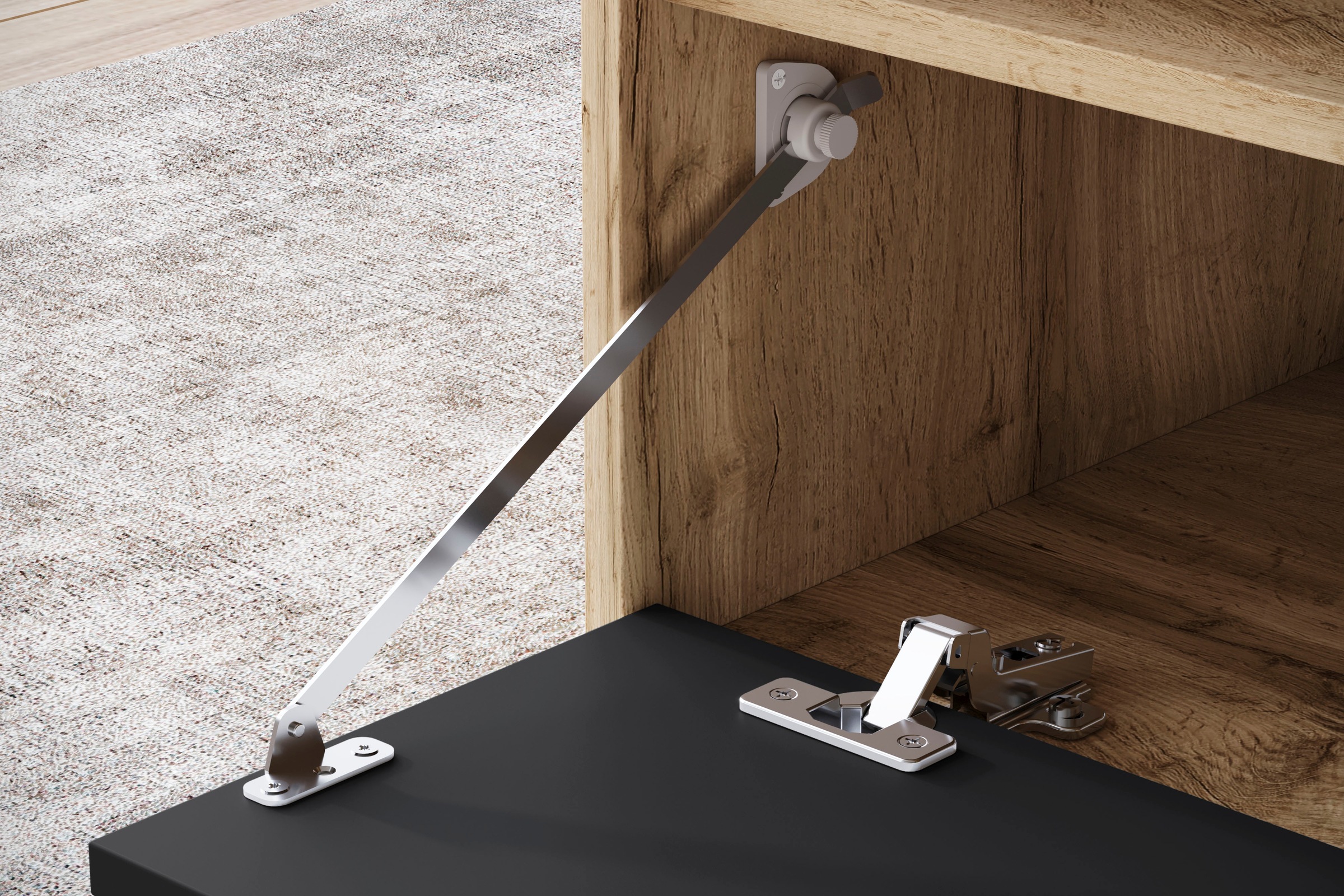 INOSIGN Couchtisch »Kenia« 1 Stk. tlg. Rechteckiger Kaffeetisch, 90x55 cm, mit offenem und geschlossenem Fach