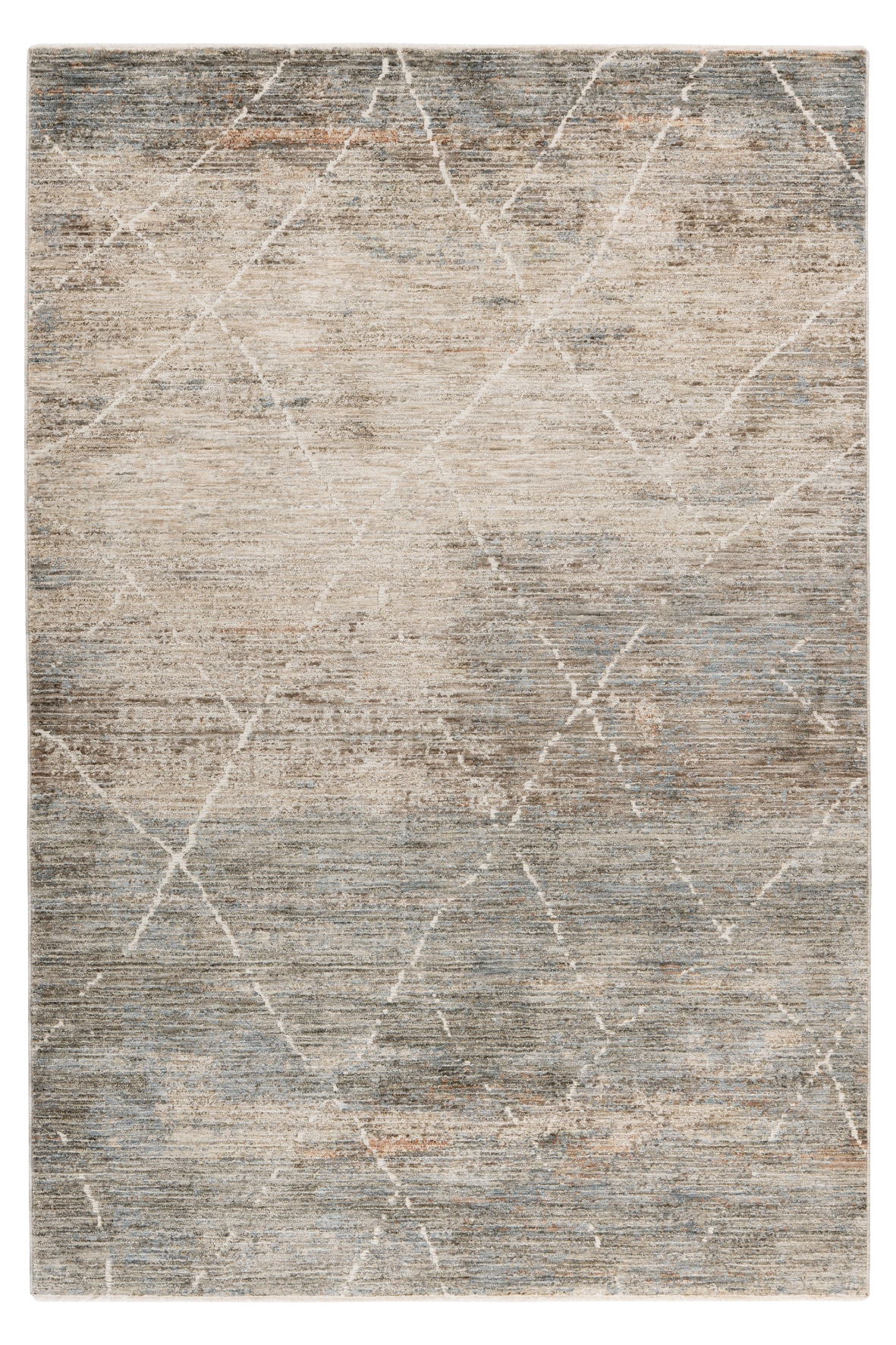 Obsession Teppich »My Everest 420« rechteckig 7 mm Höhe abstraktes Rauten Muster, mit Fransen, Vintagedesign