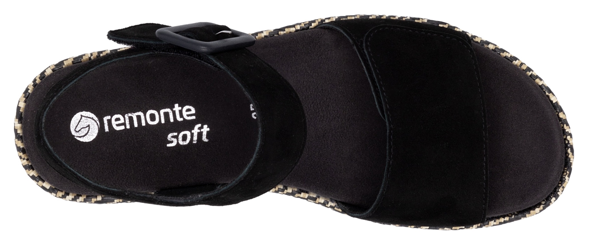Remonte Sandalette »Elisabeth Hurley-Collection«, Keilabsatz, Sommerschuh, Riemchensandale mit bezogenem Plateau