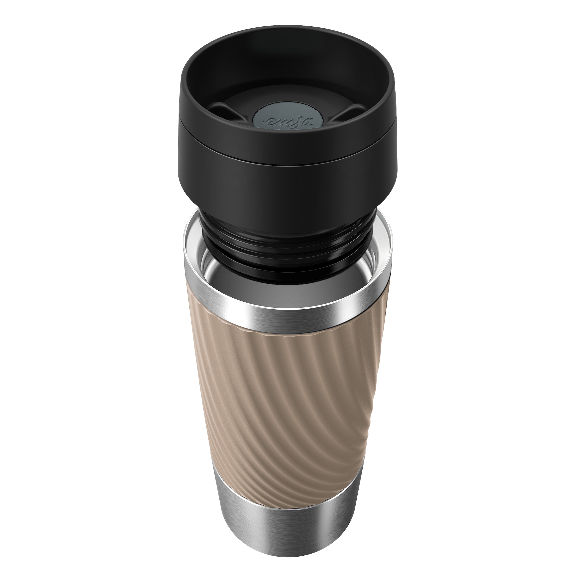 Emsa Thermobecher »Travel Mug Classic Twist« 0,36 Liter, Comfort-Schraubverschluss, Quick-Press, auslaufsicher