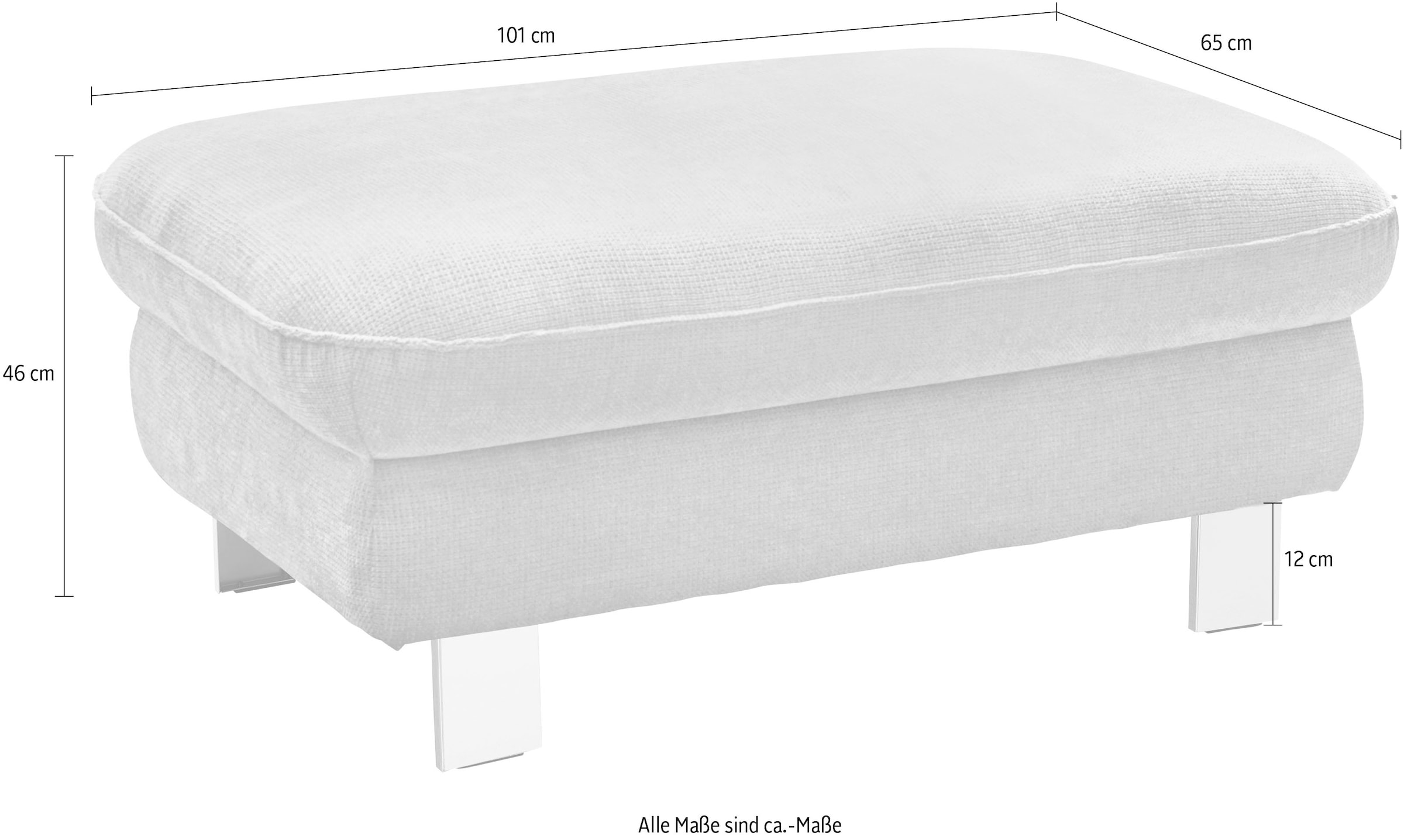 COTTA Polstergarnitur »Driver L-Form«, (Set, 2 tlg.), Set bestehend aus: Ecksofa mit Kopfteilverstellung & Hocker