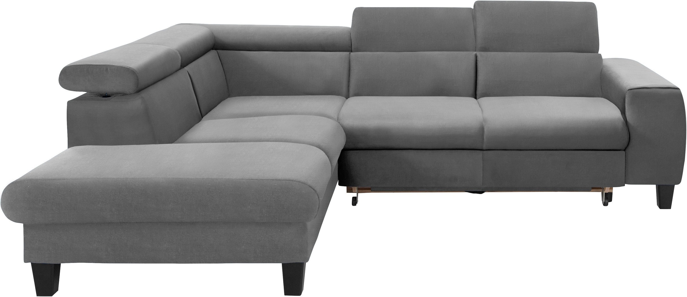 COTTA Polstergarnitur »Morven L-Form«, (Set), Set bestehend aus: Ecksofa mit Kopfteilverstellung & Hocker