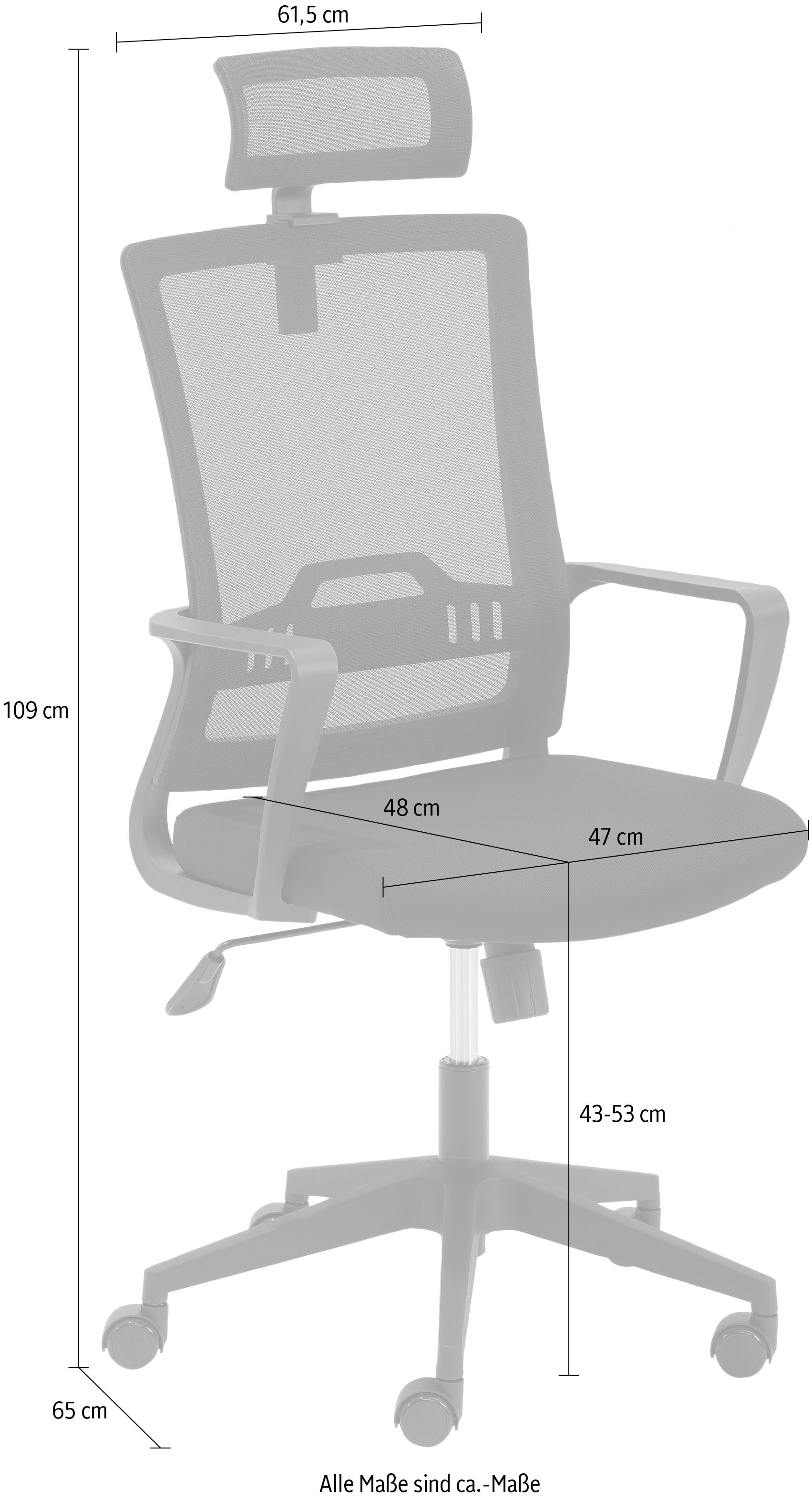 Mayer Sitzmöbel Bürostuhl, Polyester, "mySTUDIO"