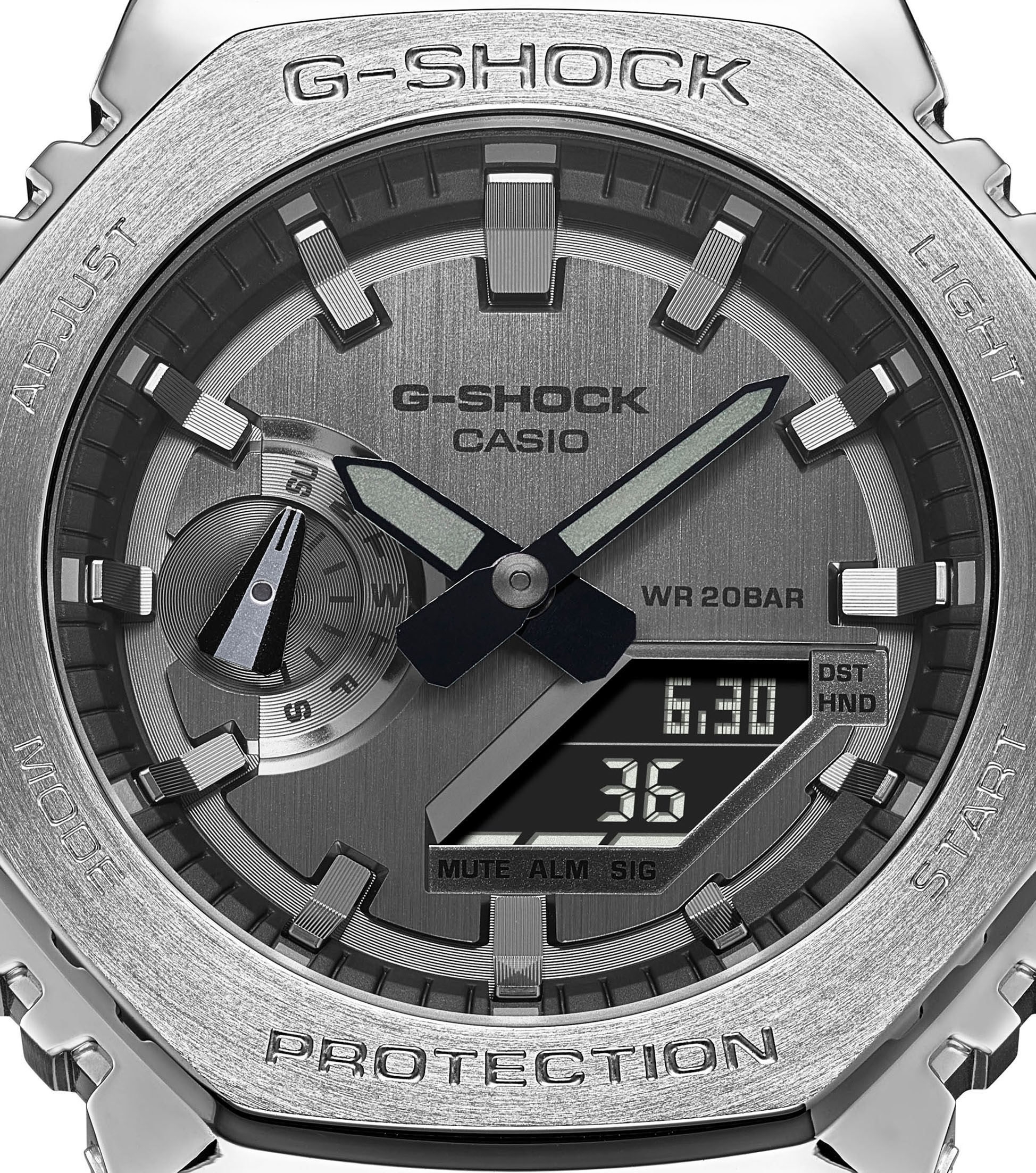 CASIO G-SHOCK Chronograph, Quarzuhr,Armbanduhr,Herrenuhr,digital, bis 20 bar wasserd.Resinarmband